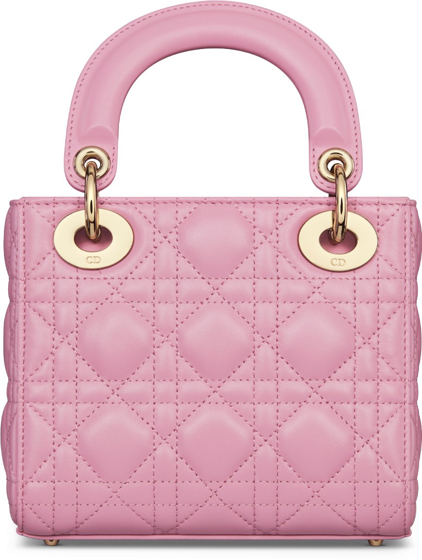 Mini Lady Dior Bag Hydrangea Pink Cannage Lambskin DIOR