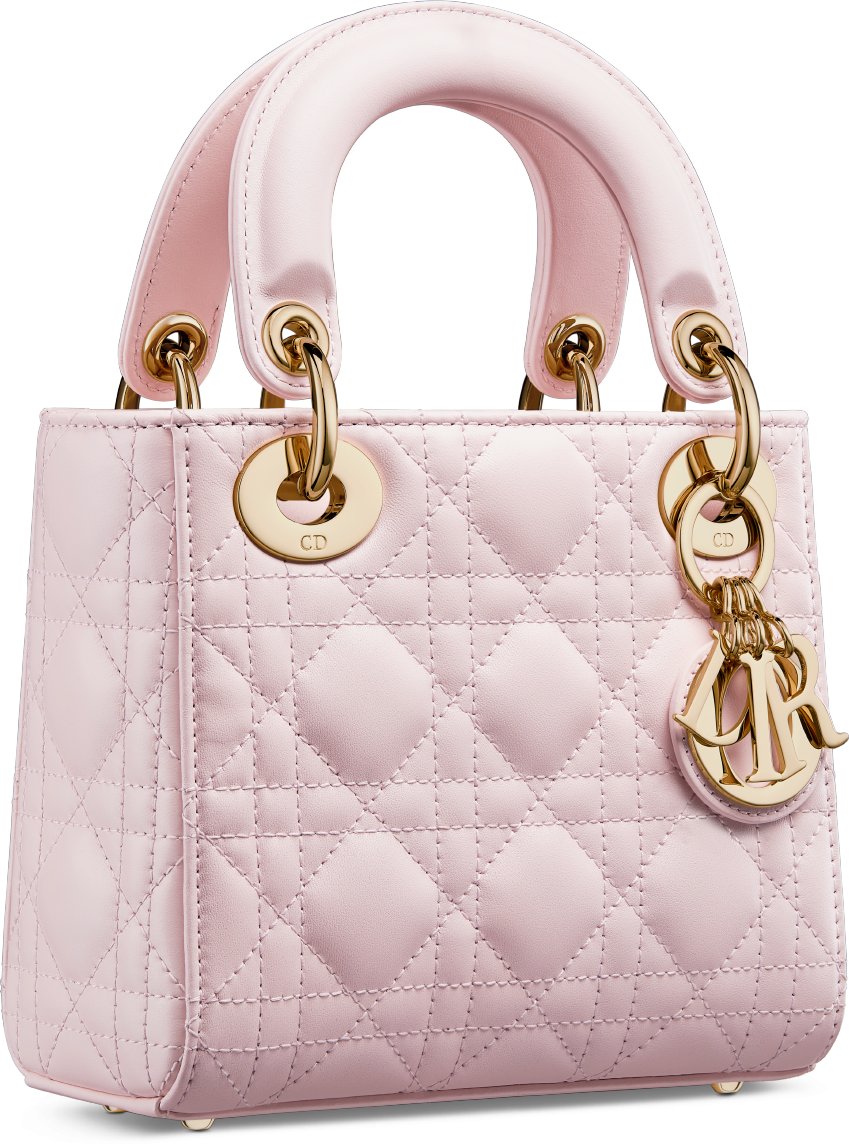 Mini Lady Dior Bag Three quarter closed view