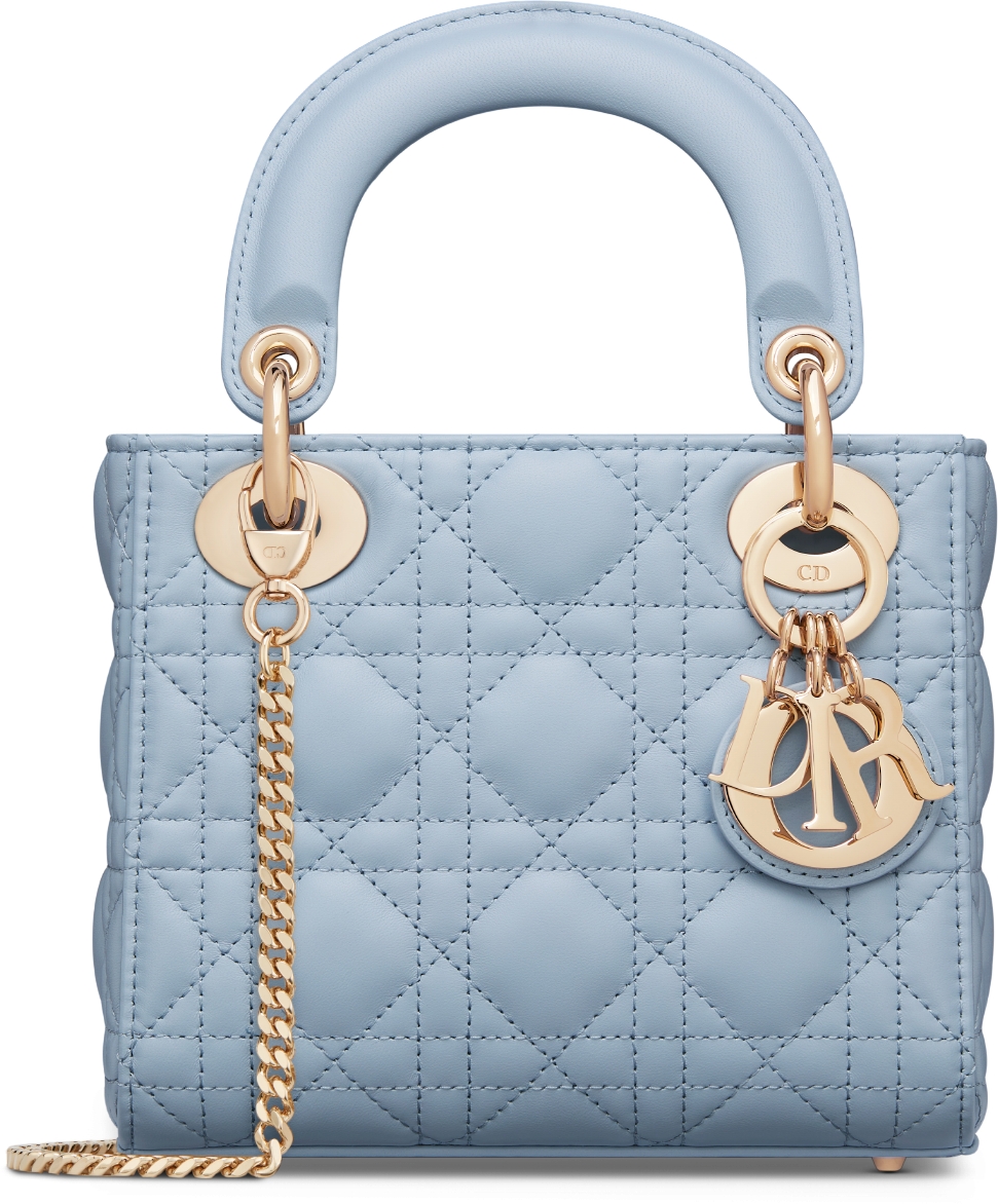 Mini Lady Dior Bag Pale Blue Cannage Lambskin DIOR