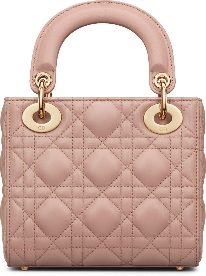 Mini Lady Dior Bag Blush Cannage Lambskin DIOR
