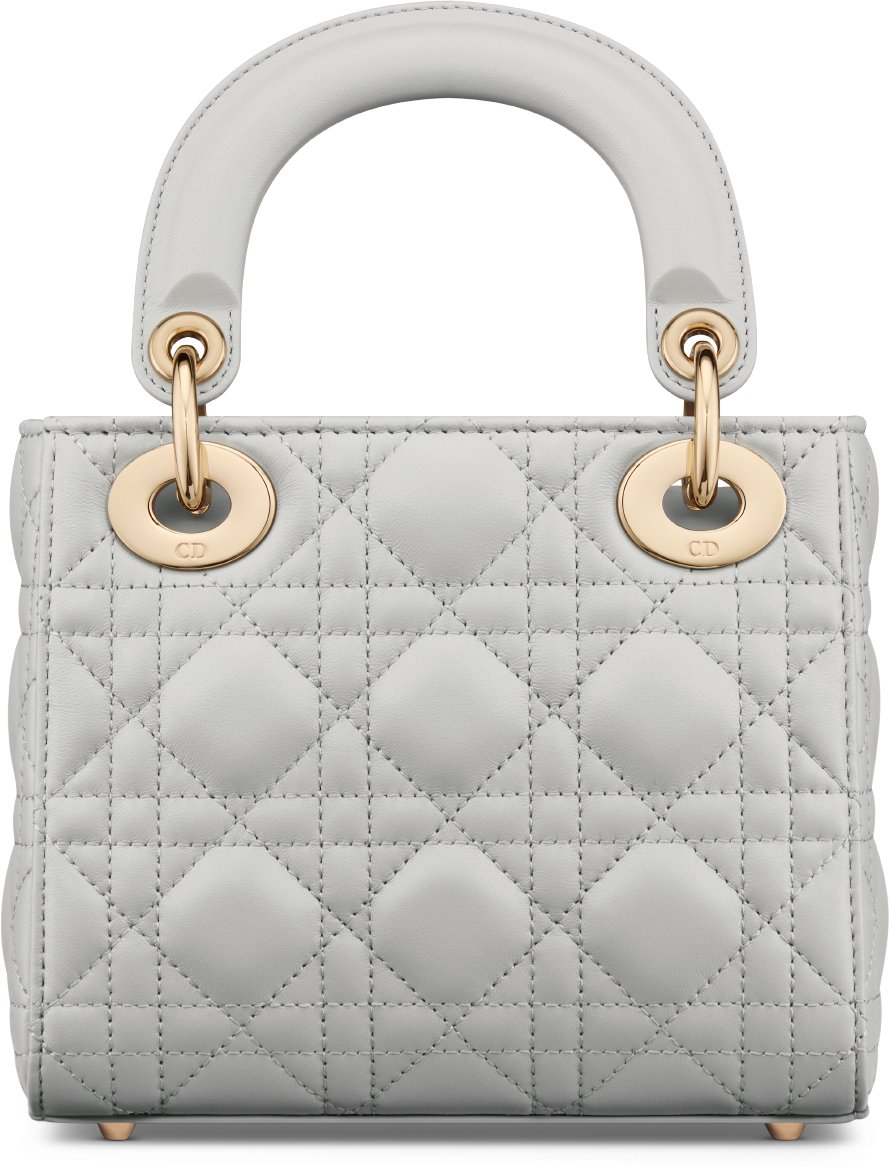 Mini Lady Dior Bag Cloud Gray Cannage Lambskin DIOR