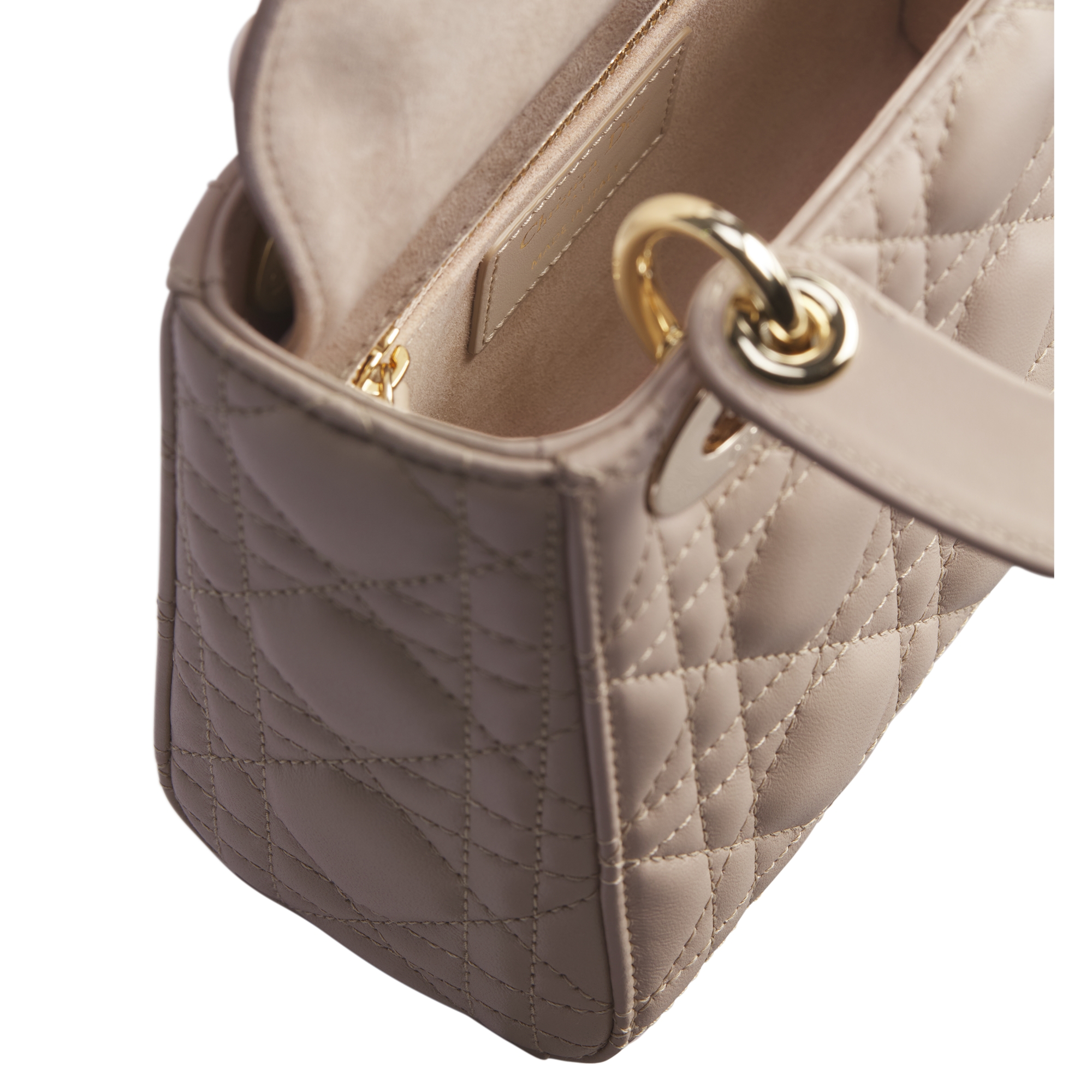 Mini Lady Dior Bag Powder Beige Cannage Lambskin E10