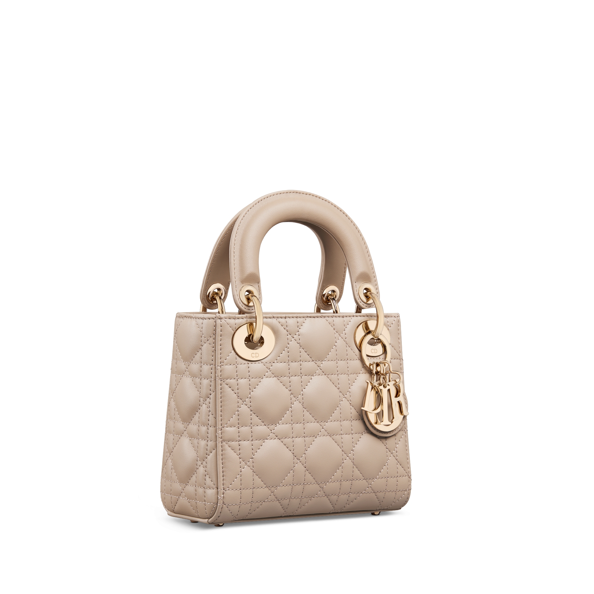 Mini Lady Dior Bag Desert Taupe Cannage Lambskin E03