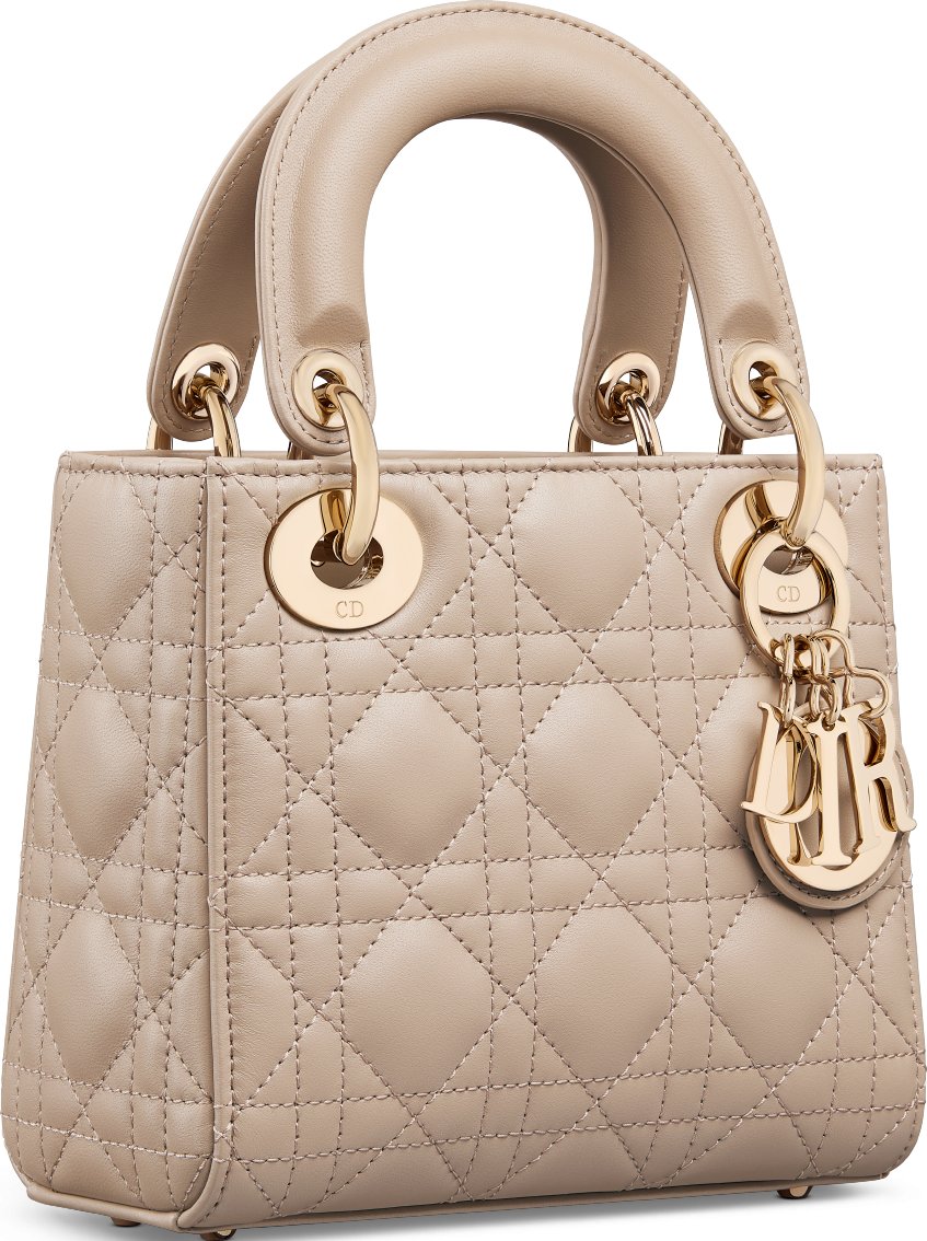 Mini Lady Dior Bag Three quarter closed view