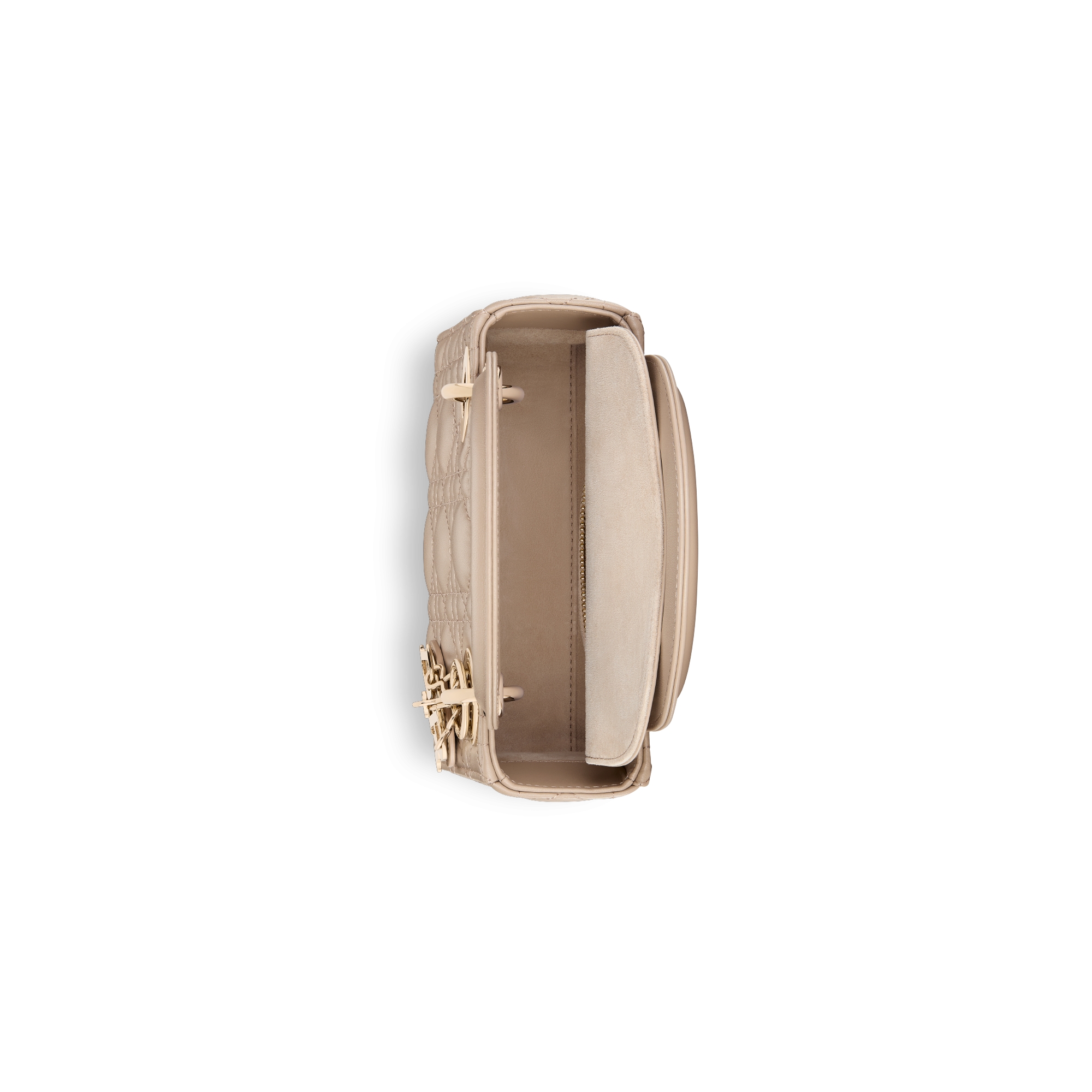 Mini Lady Dior Bag Desert Taupe Cannage Lambskin E06