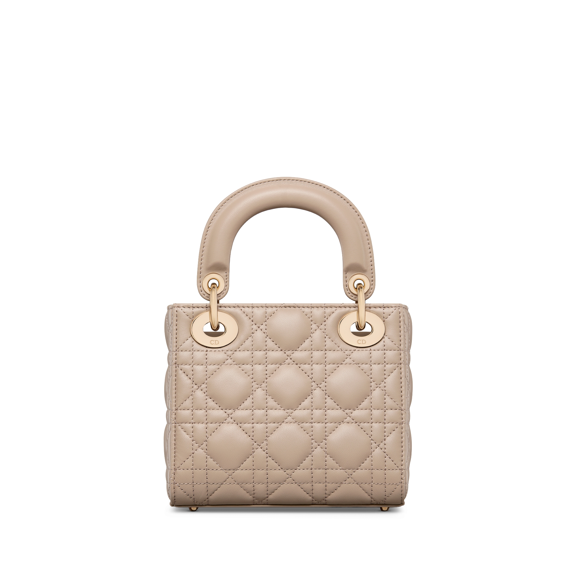 Mini Lady Dior Bag Desert Taupe Cannage Lambskin E08