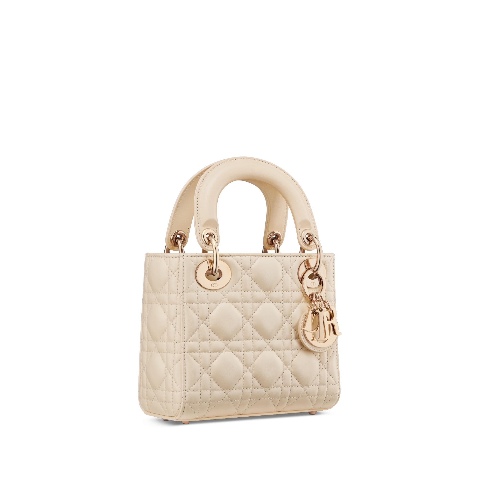 Mini Lady Dior Bag Light Ivory Cannage Lambskin E03