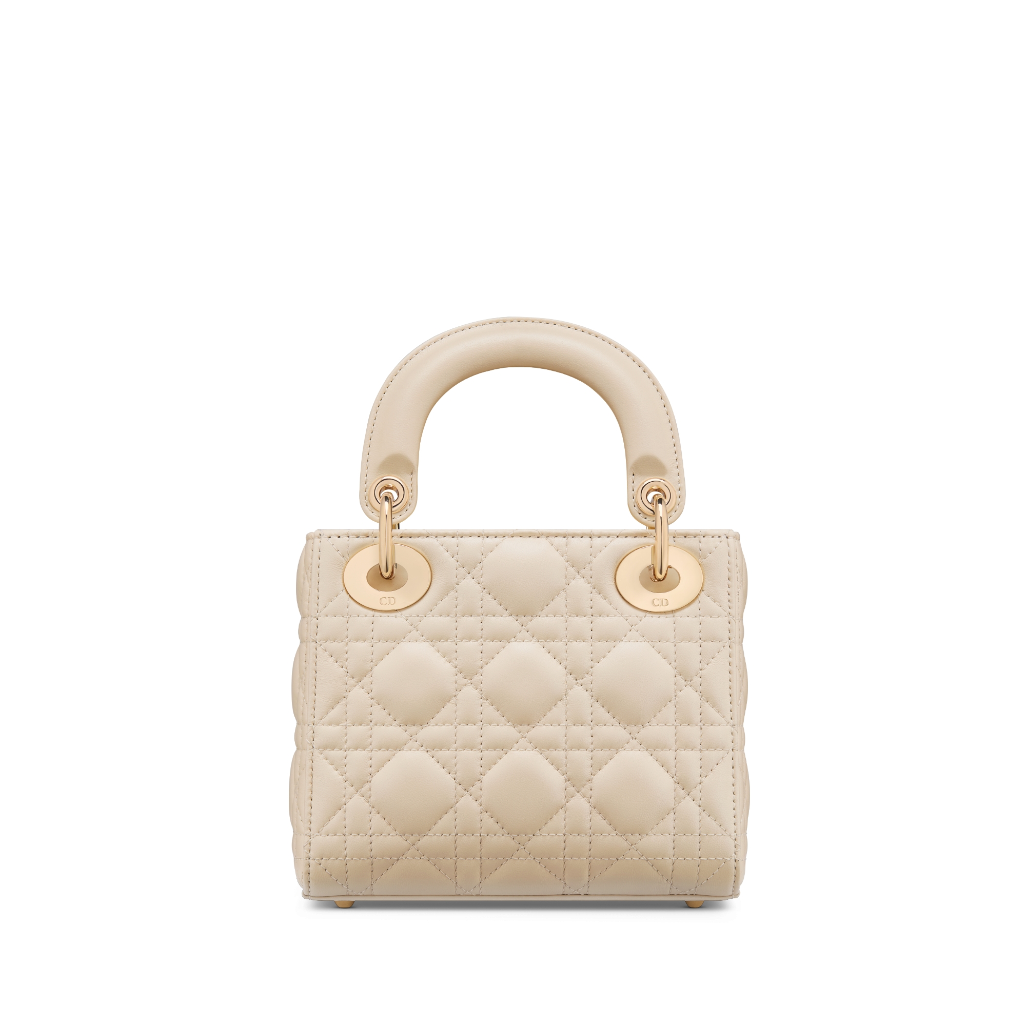 Mini Lady Dior Bag Light Ivory Cannage Lambskin E08