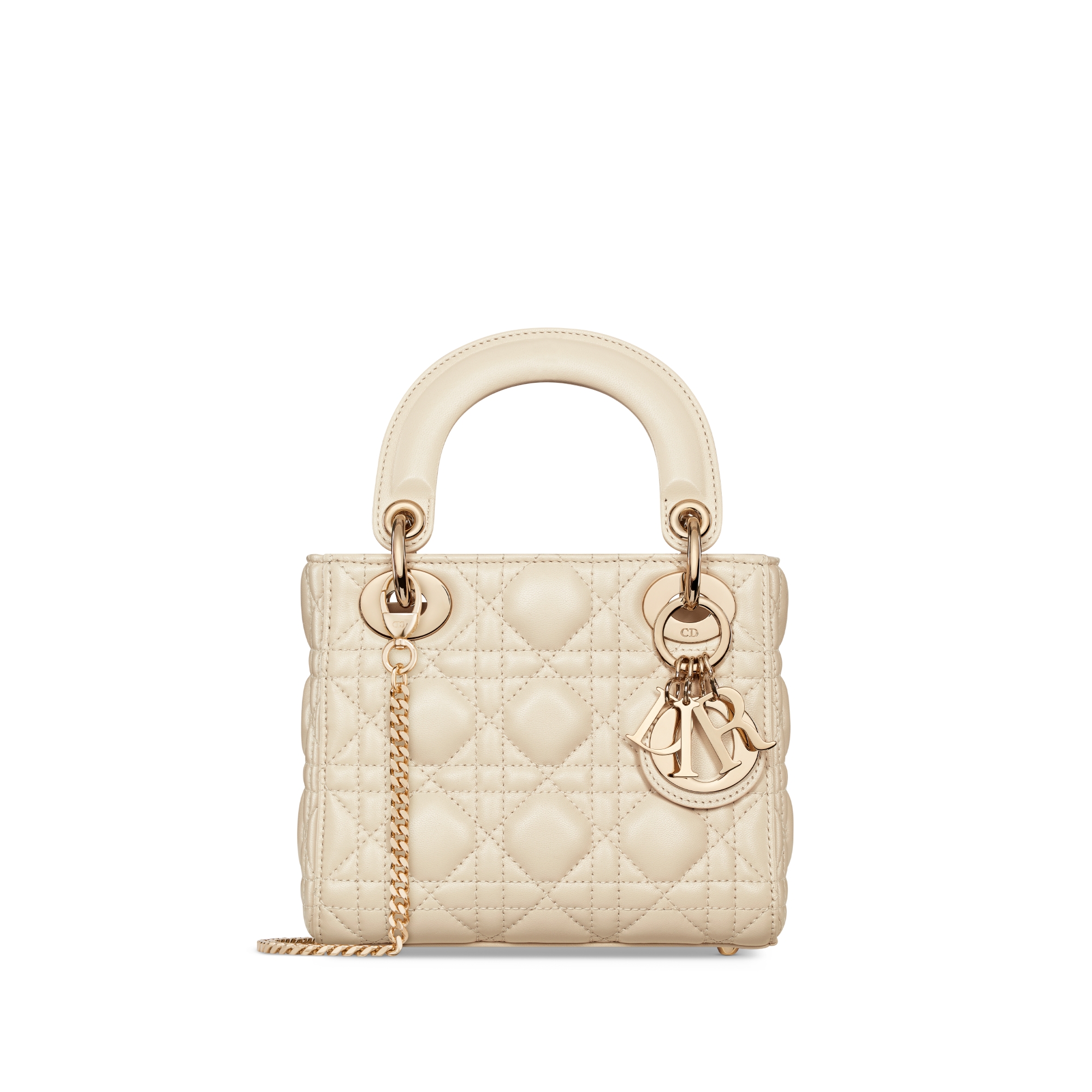 Mini Lady Dior Bag Light Beige Cannage Lambskin E01