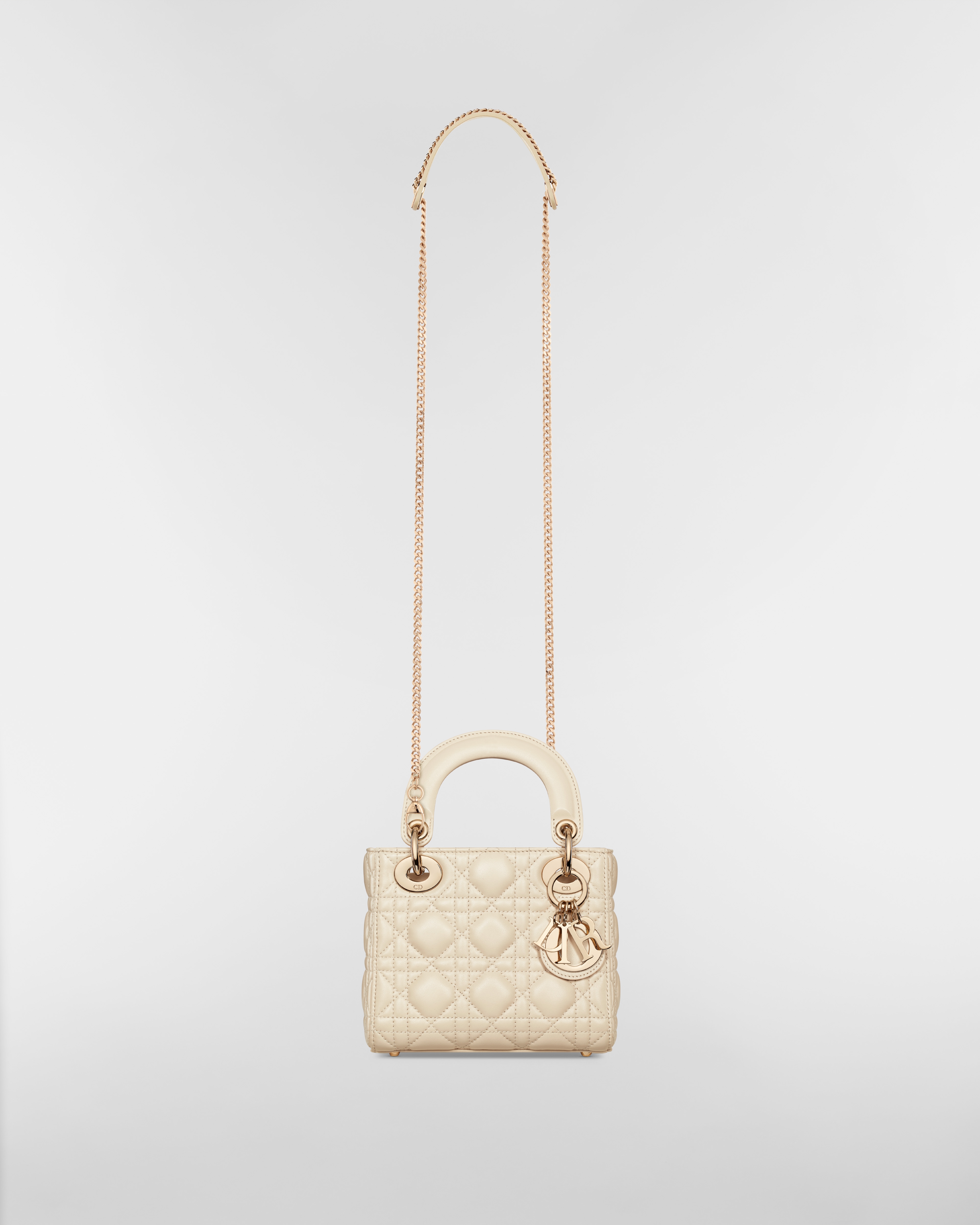 Mini Lady Dior Bag Light Beige Cannage Lambskin E07