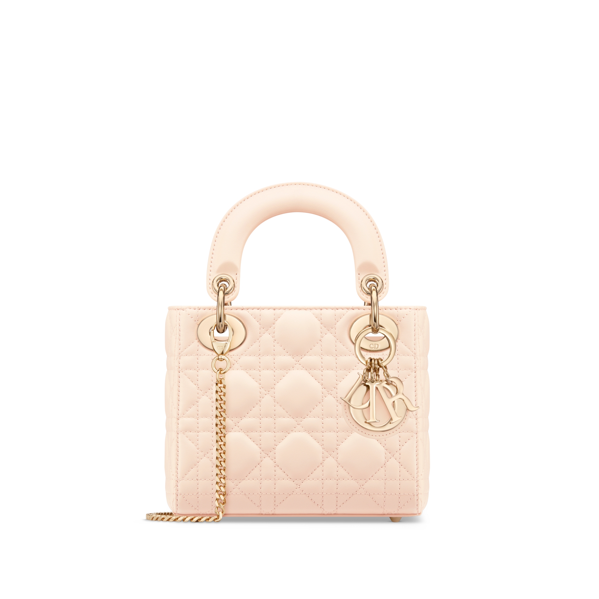 Mini Lady Dior Bag Sandstone Pink Cannage Lambskin E01