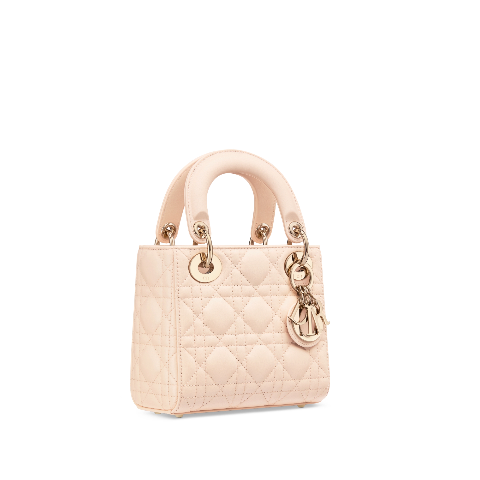 Lady Dior 미니 백 샌드스톤 핑크 까나쥬 양가죽 E03