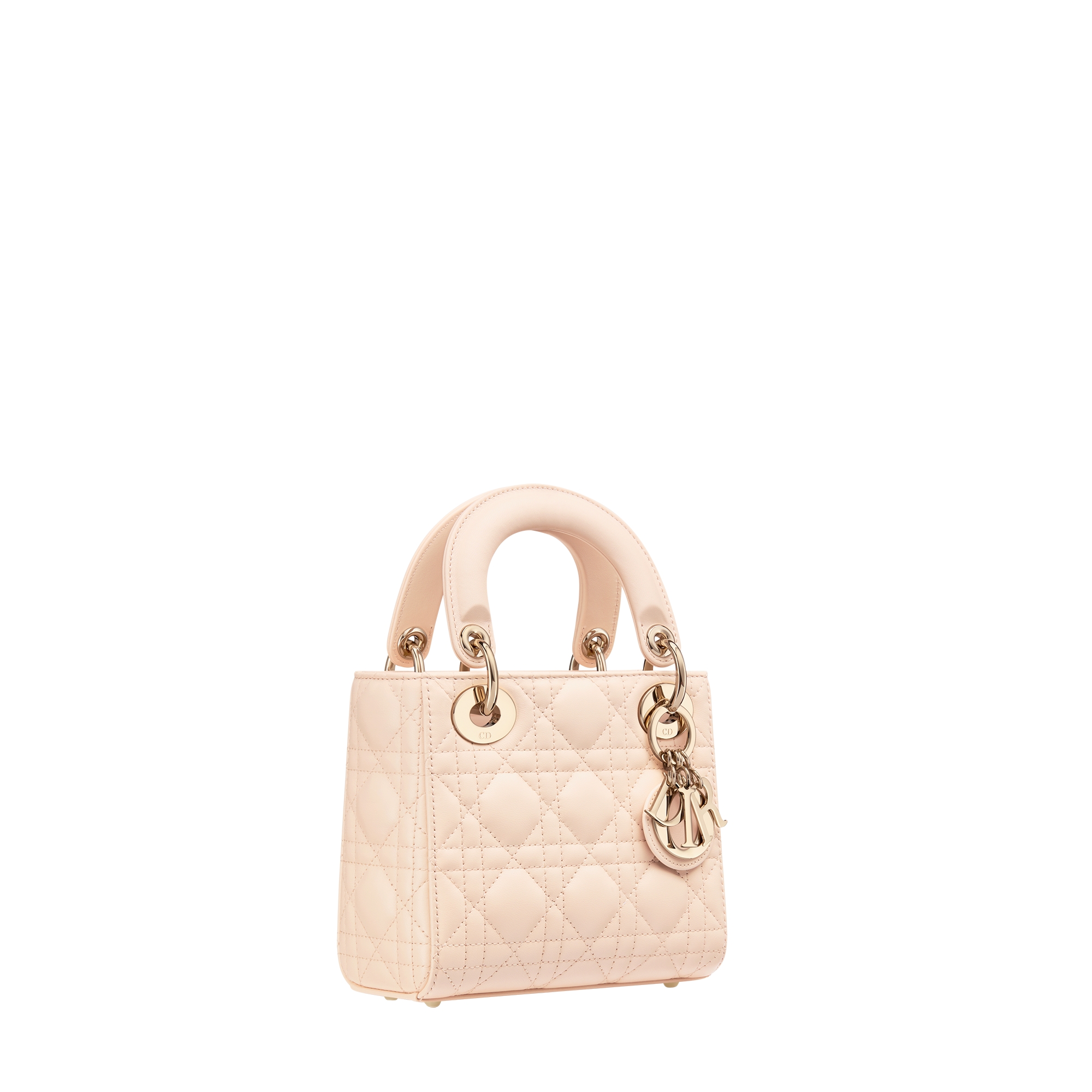 Mini Lady Dior Bag Sandstone Pink Cannage Lambskin E03