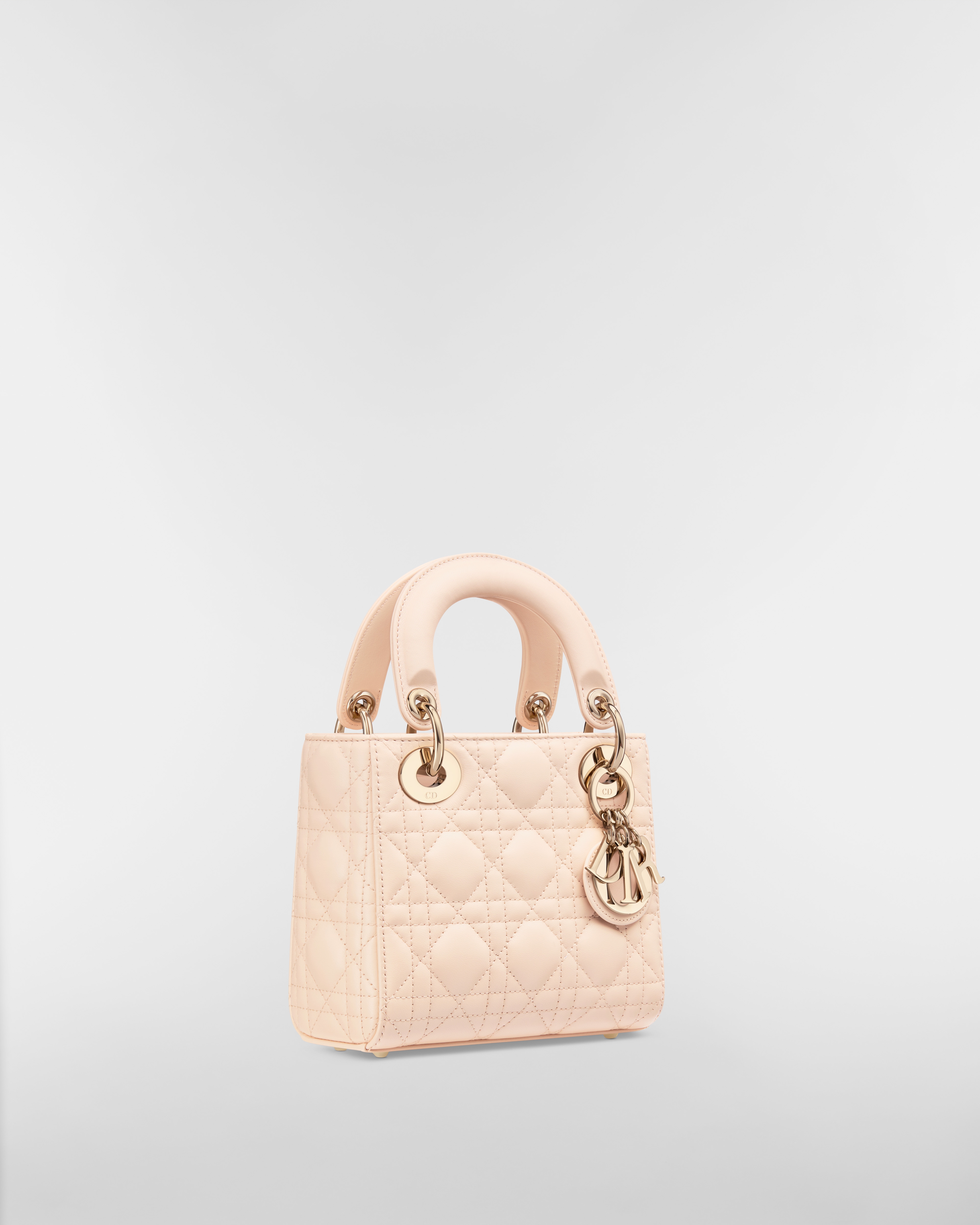 Mini Lady Dior Bag Sandstone Pink Cannage Lambskin E03