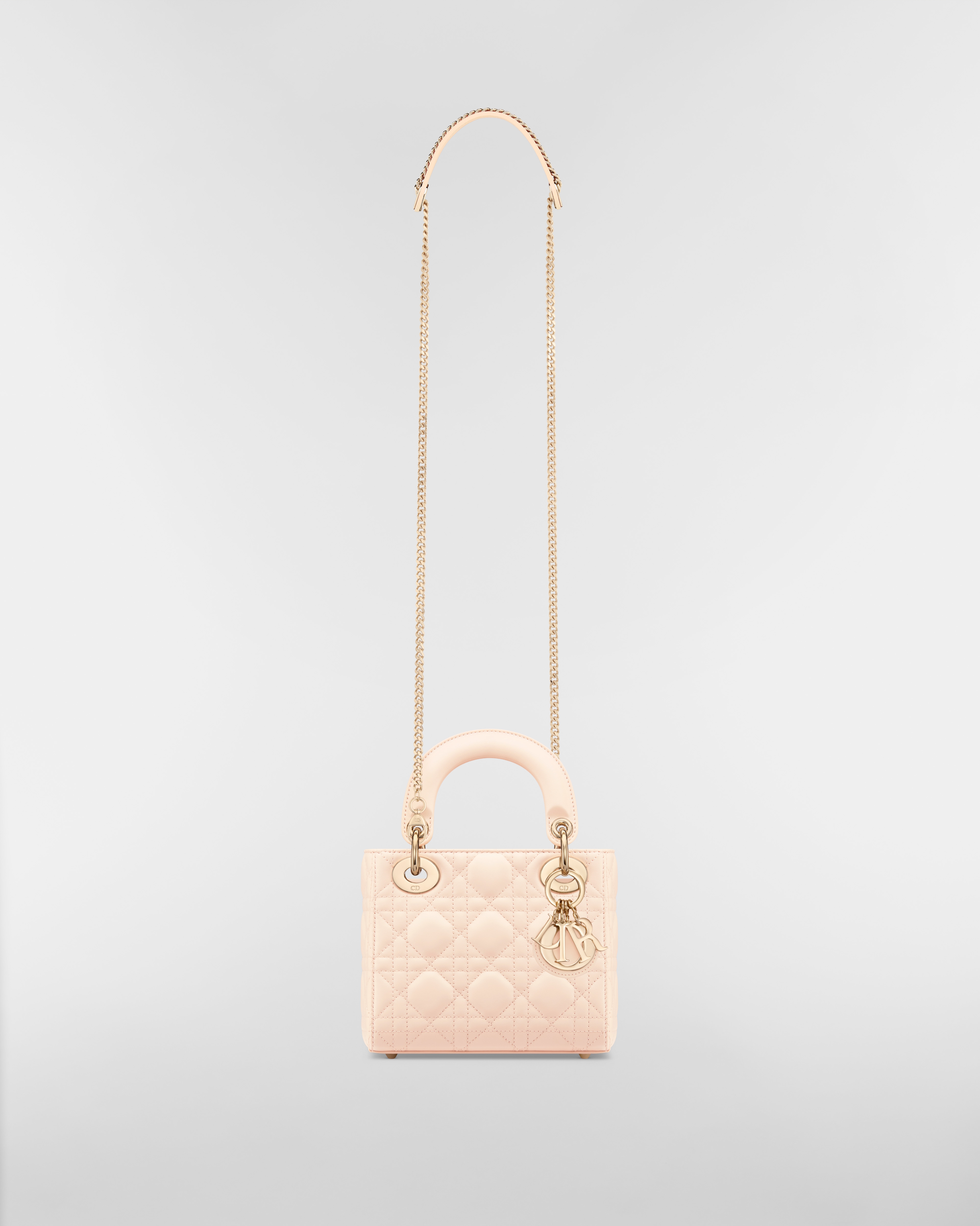 Mini Lady Dior Bag Sandstone Pink Cannage Lambskin E07