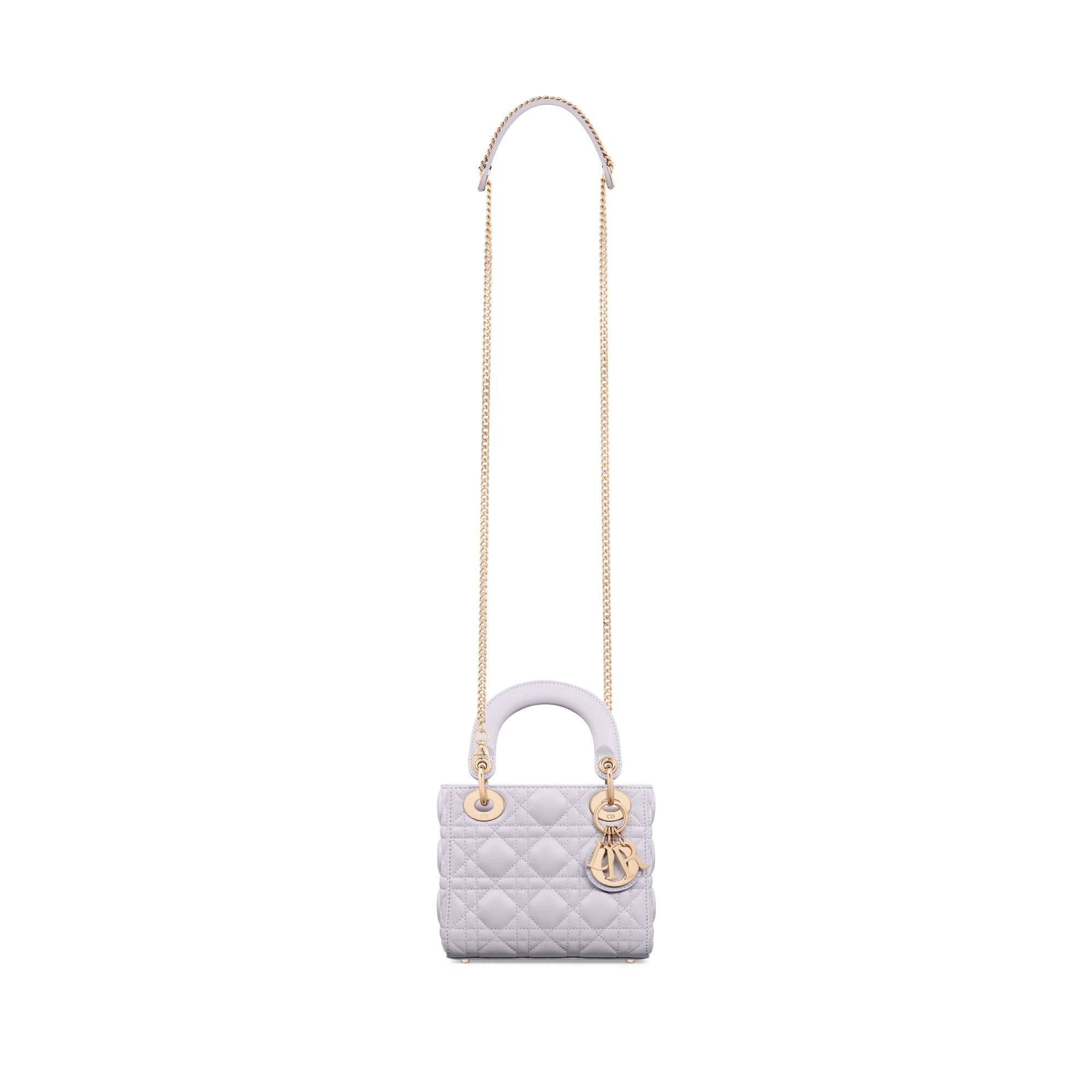 Mini Lady Dior Bag Lilac Cannage Lambskin E07
