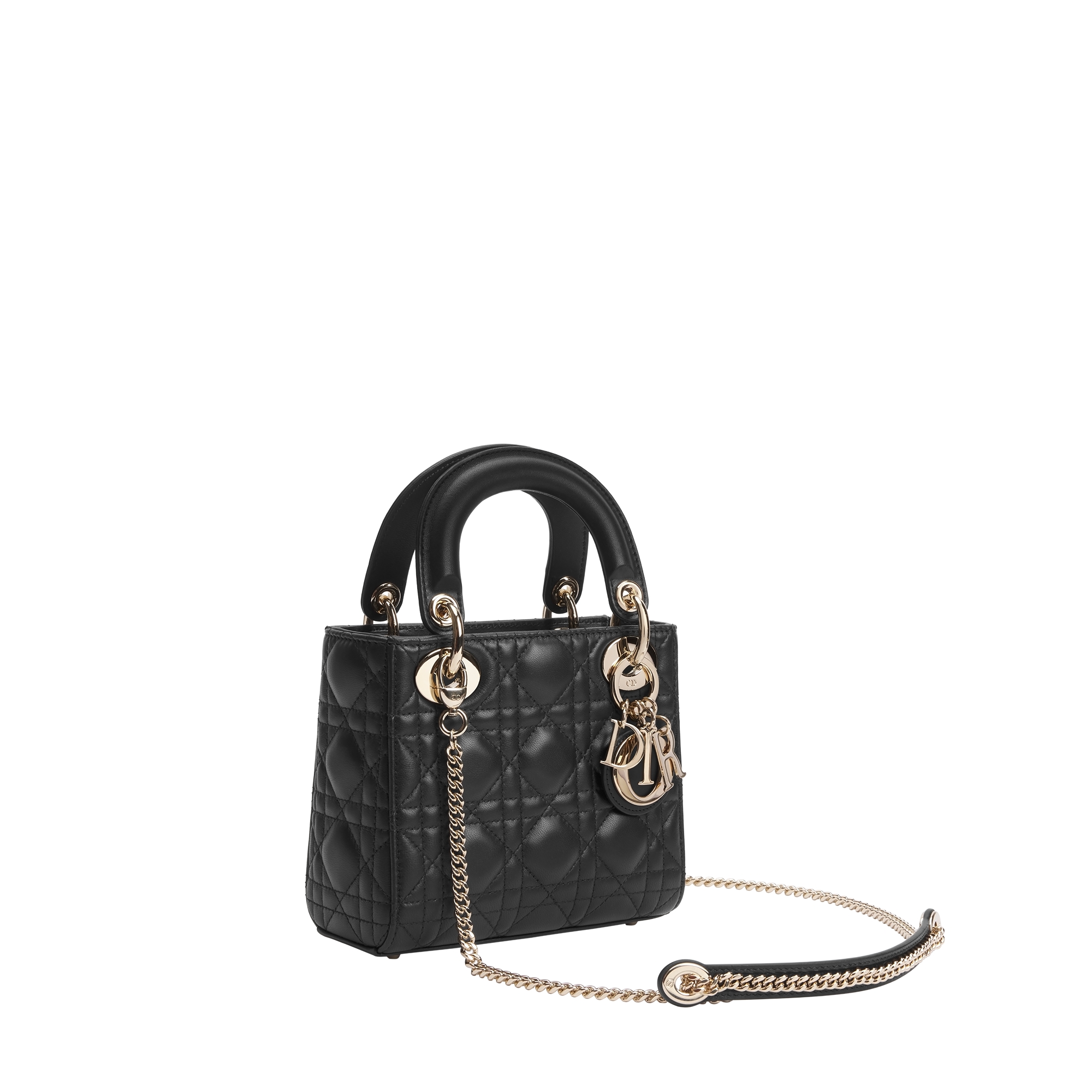 Mini Lady Dior Bag Black Cannage Lambskin E03