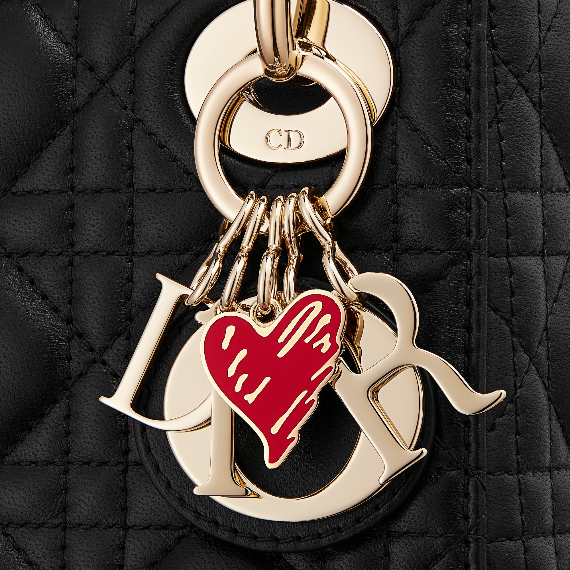 Dioramour Mini Lady Dior Bag Black Cannage Lambskin DIOR