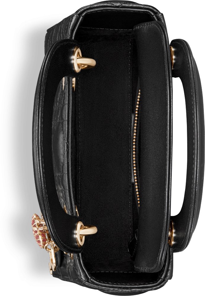 Sac Lady Dior Mini Dioramour Vue de dessus
