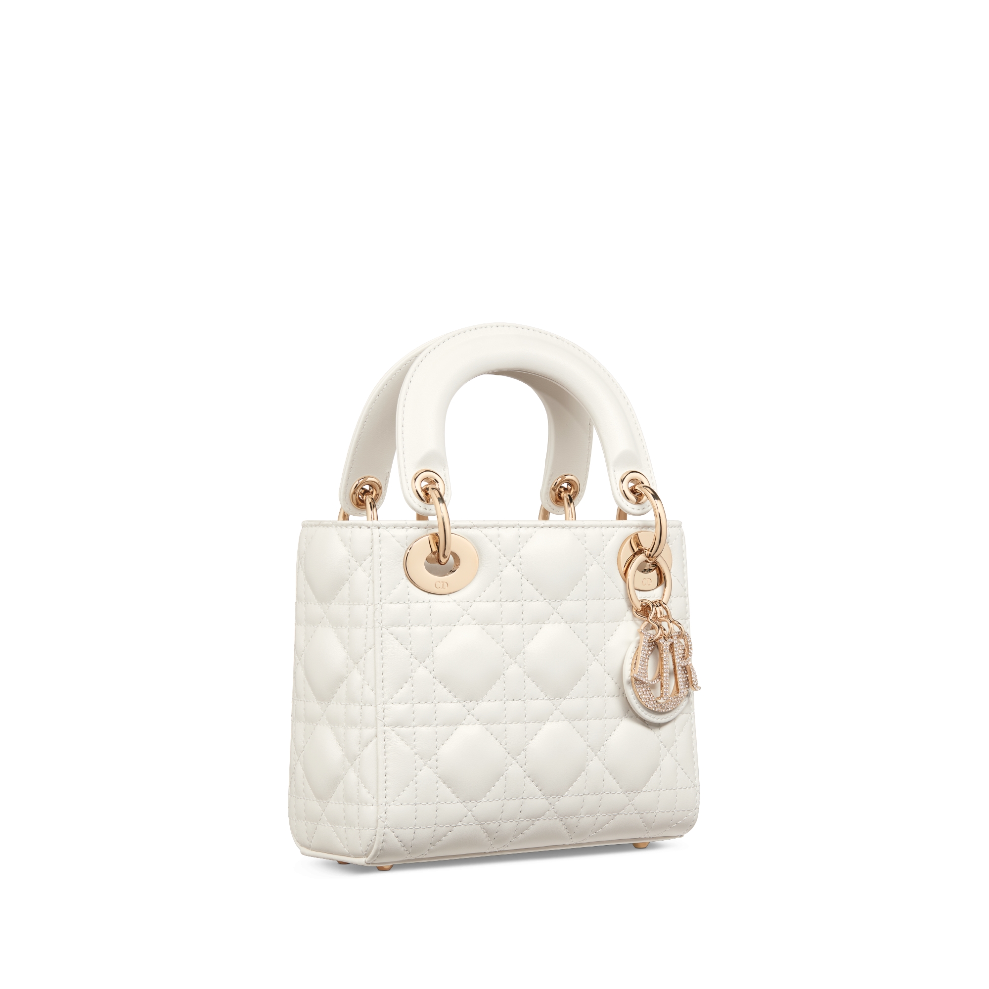 Mini Lady Dior Bag Latte Cannage Lambskin E03
