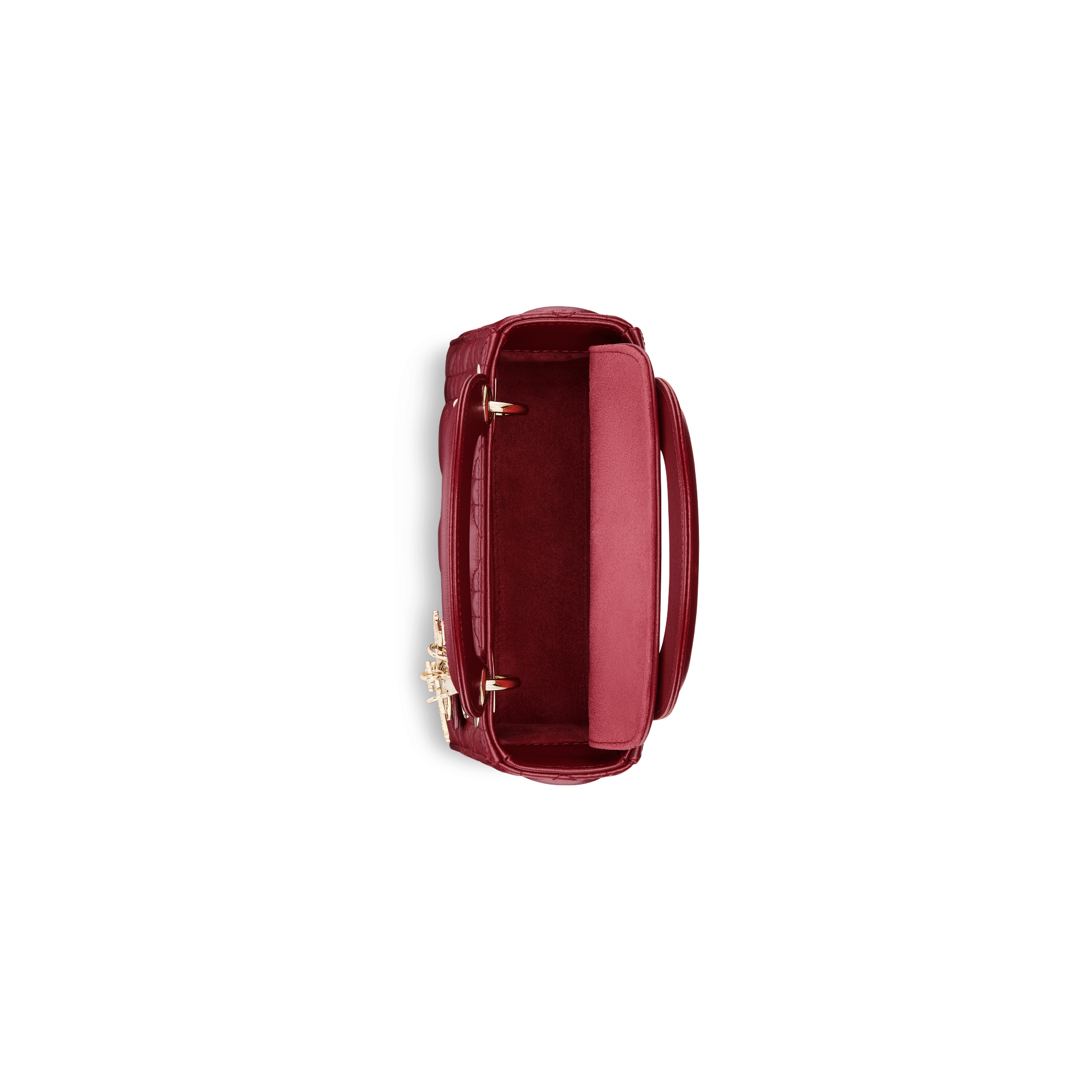 Mini Lady Dior Bag Cherry Red Cannage Lambskin E06
