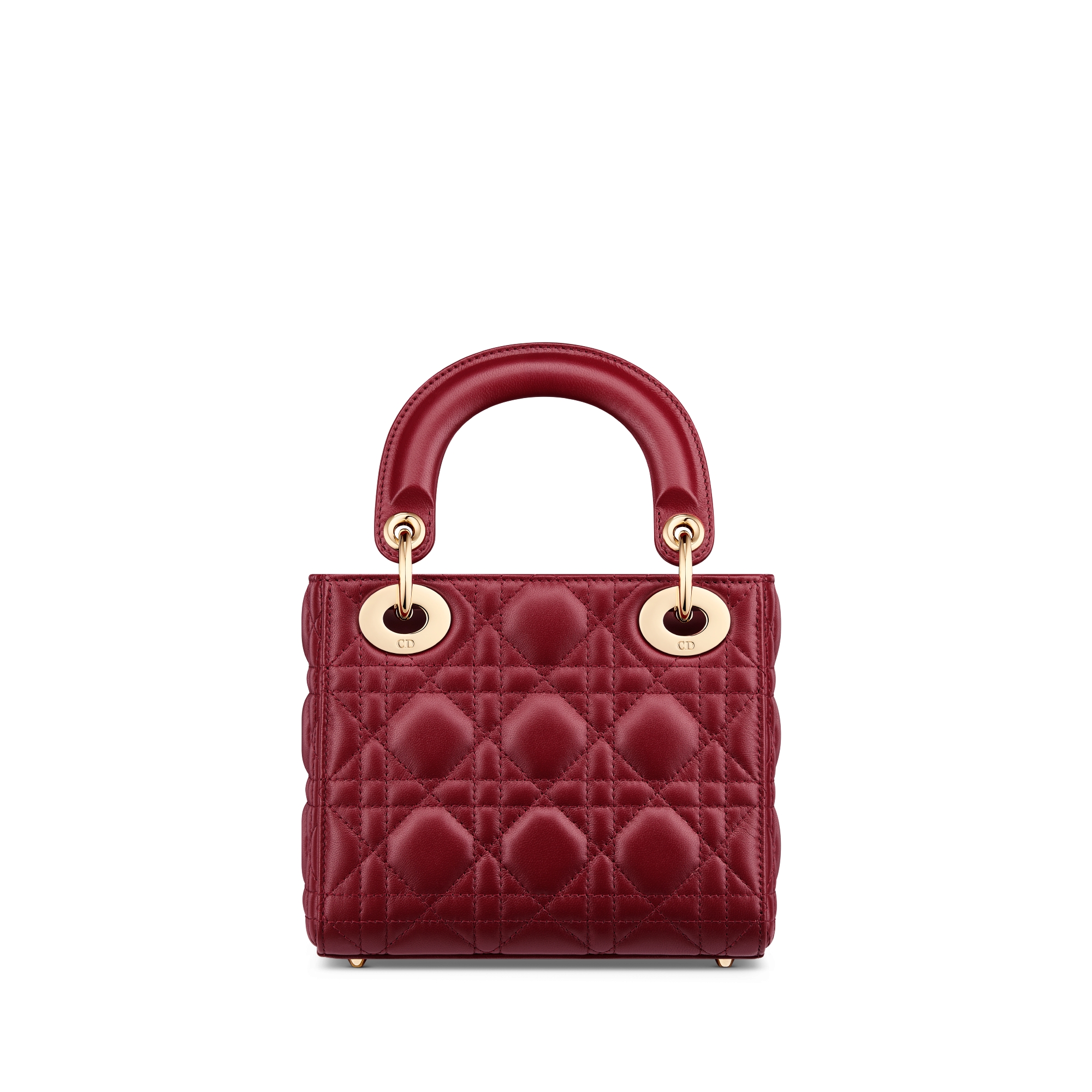 Mini Lady Dior Bag Cherry Red Cannage Lambskin E08