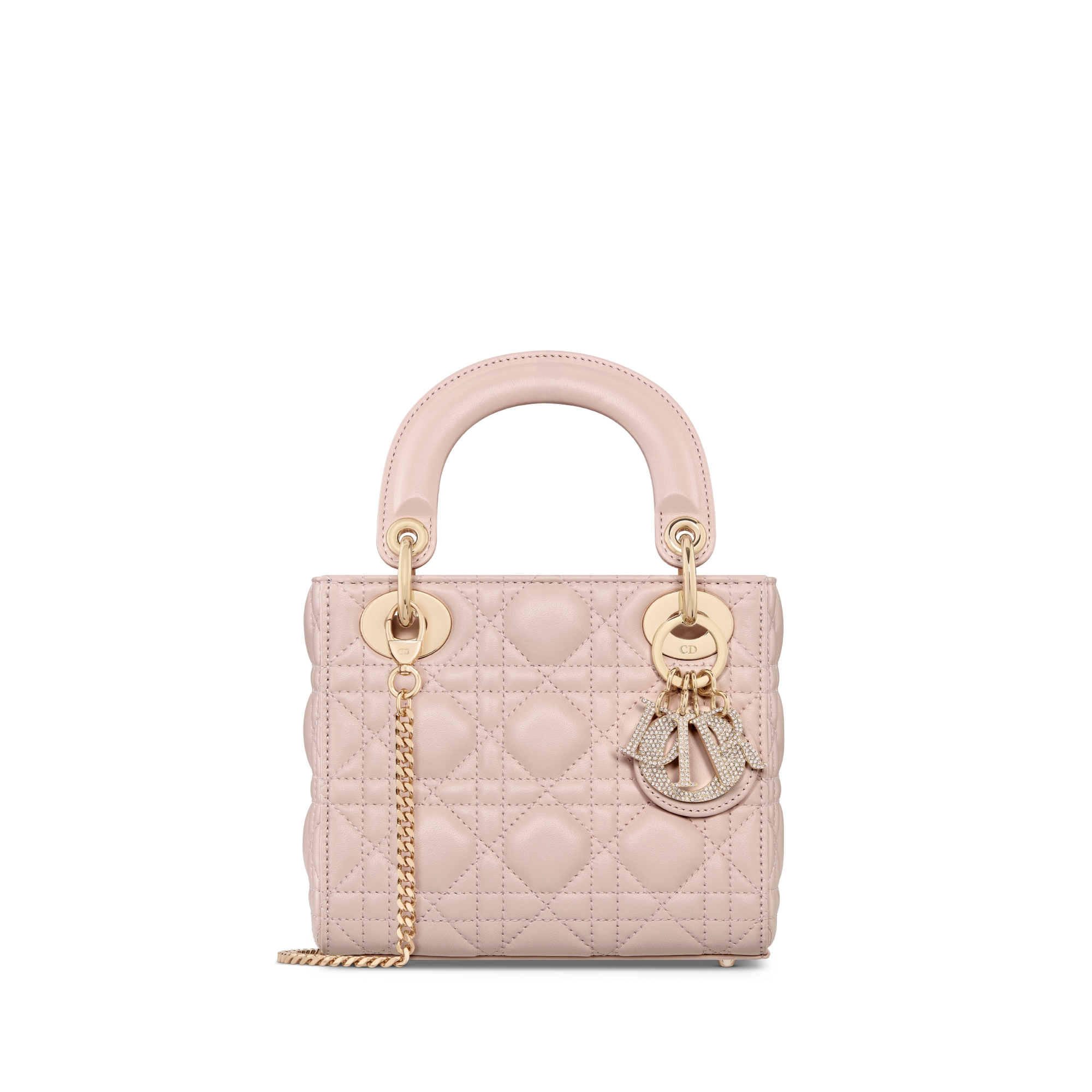 Mini Lady Dior Bag Powder Pink Cannage Lambskin E01