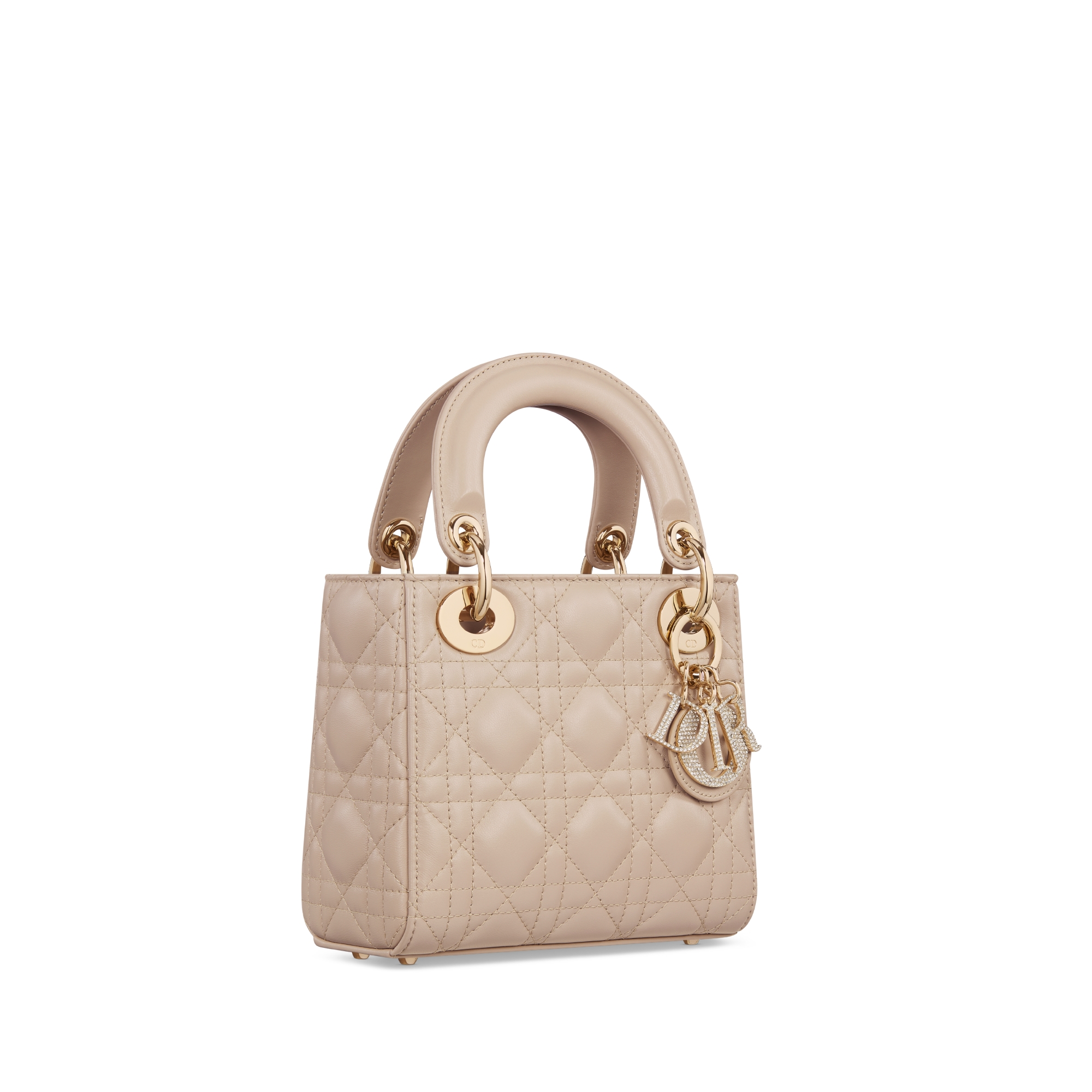 Mini Lady Dior Bag Powder Beige Cannage Lambskin E03