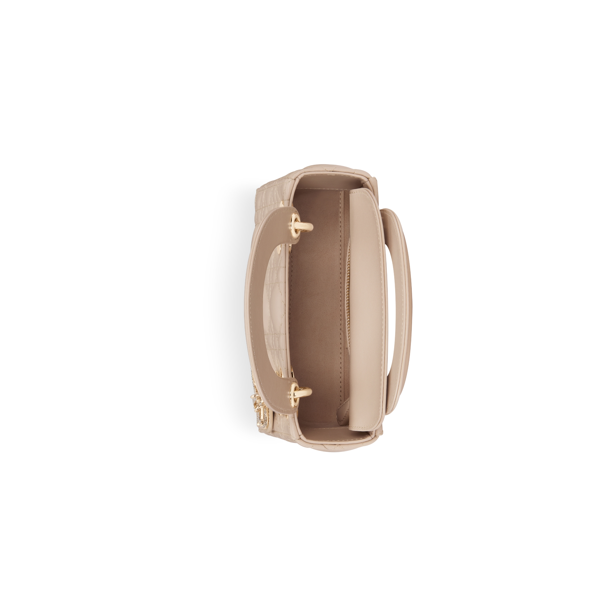 Mini Lady Dior Bag Powder Beige Cannage Lambskin E06