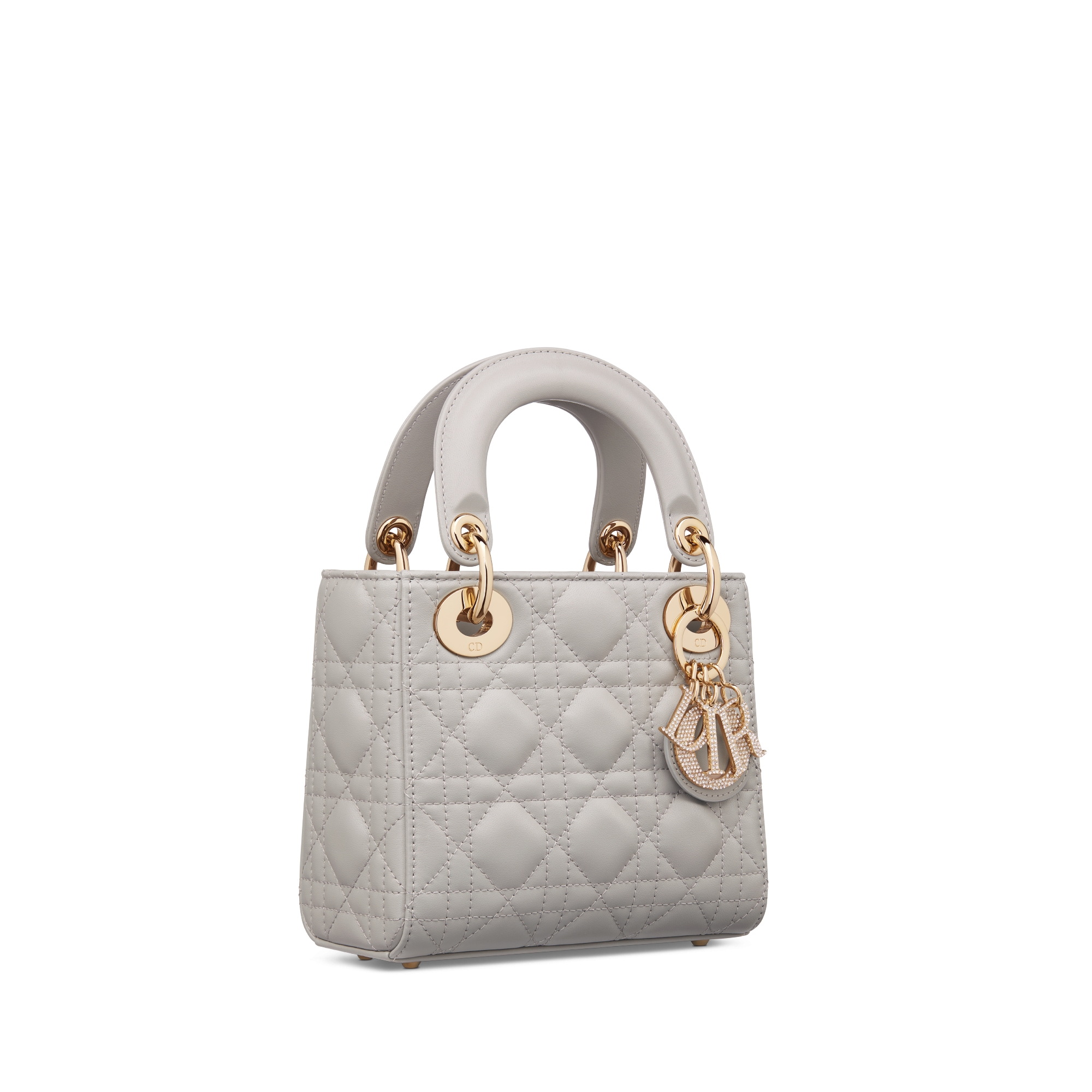 Mini Lady Dior Bag Gray Cannage Lambskin E03