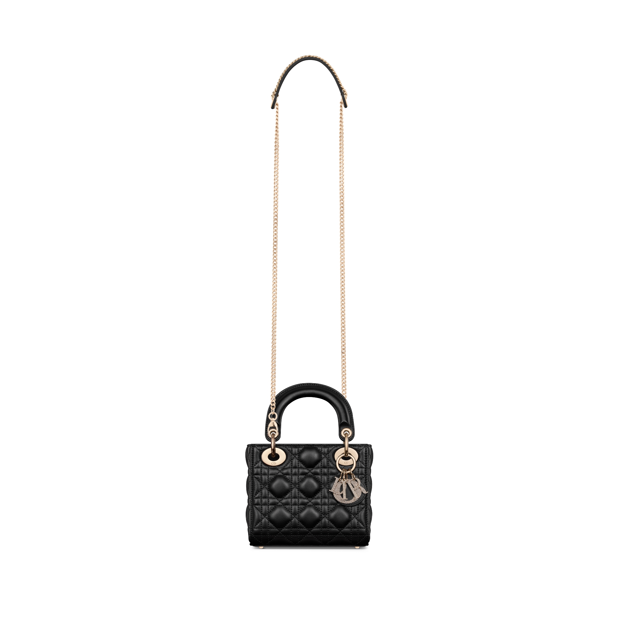 Sac Lady Dior Mini Cuir d'agneau Cannage noir E07