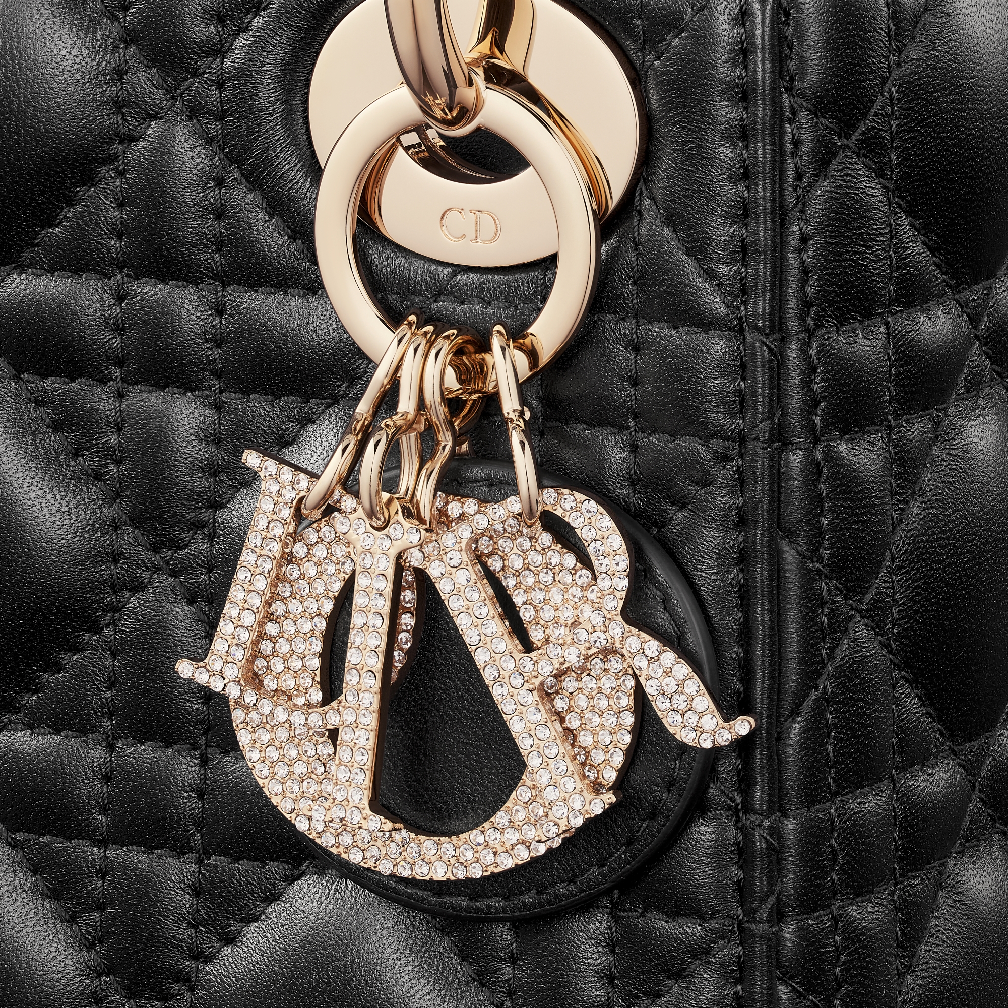 Sac Lady Dior Mini Cuir d'agneau Cannage noir E09