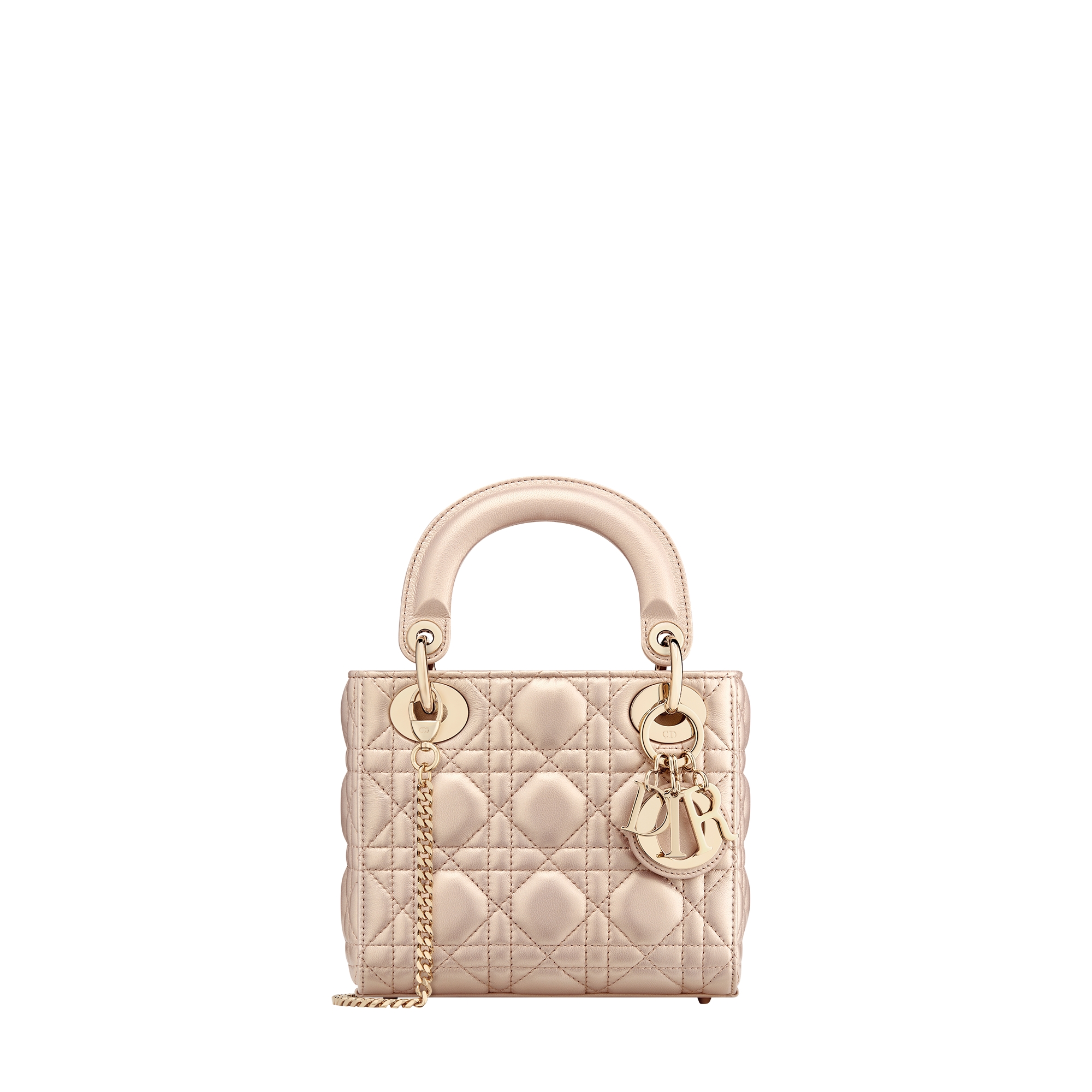  Cuir d'agneau Cannage rose perlé