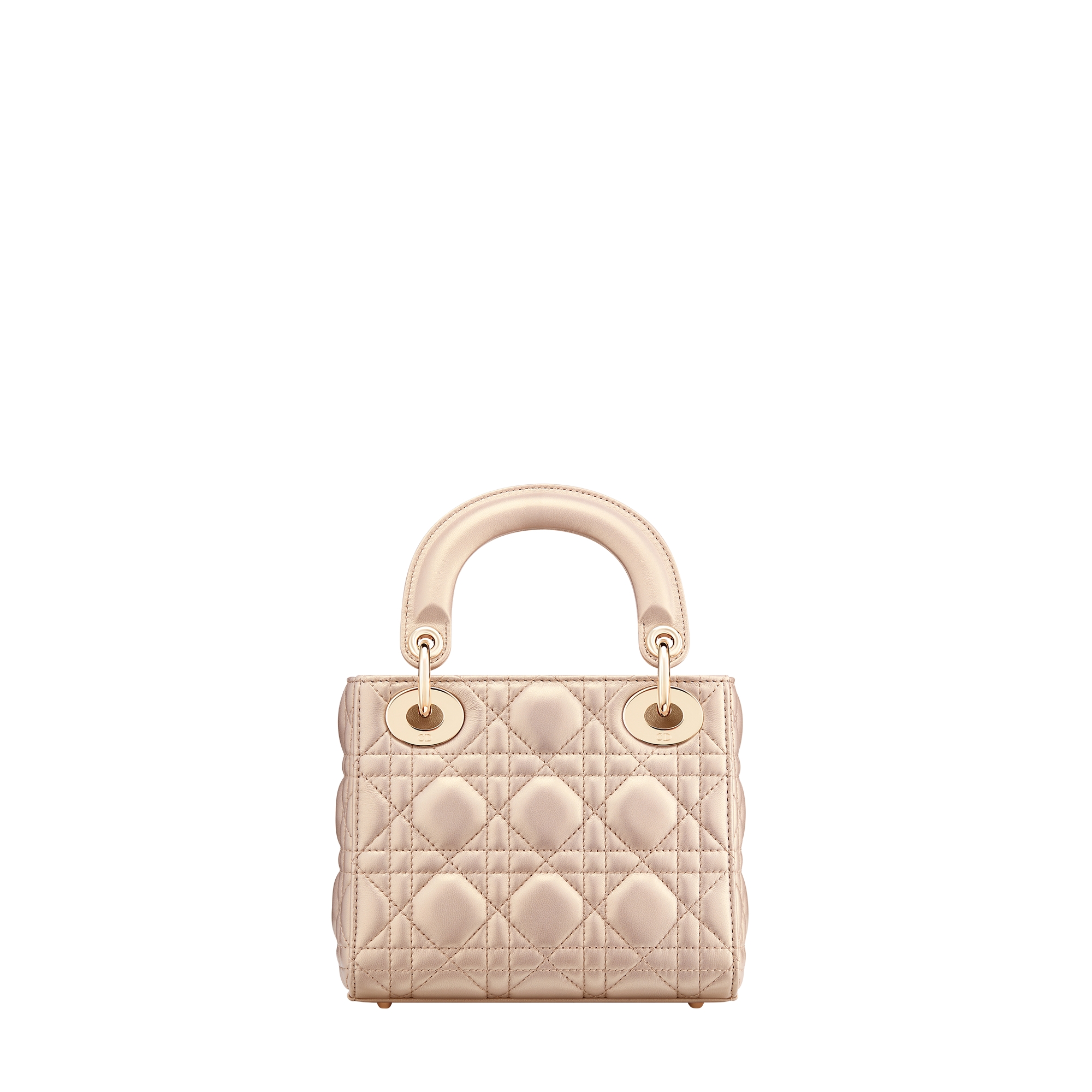 Mini Lady Dior Bag Pearlescent Pink Cannage Lambskin E08
