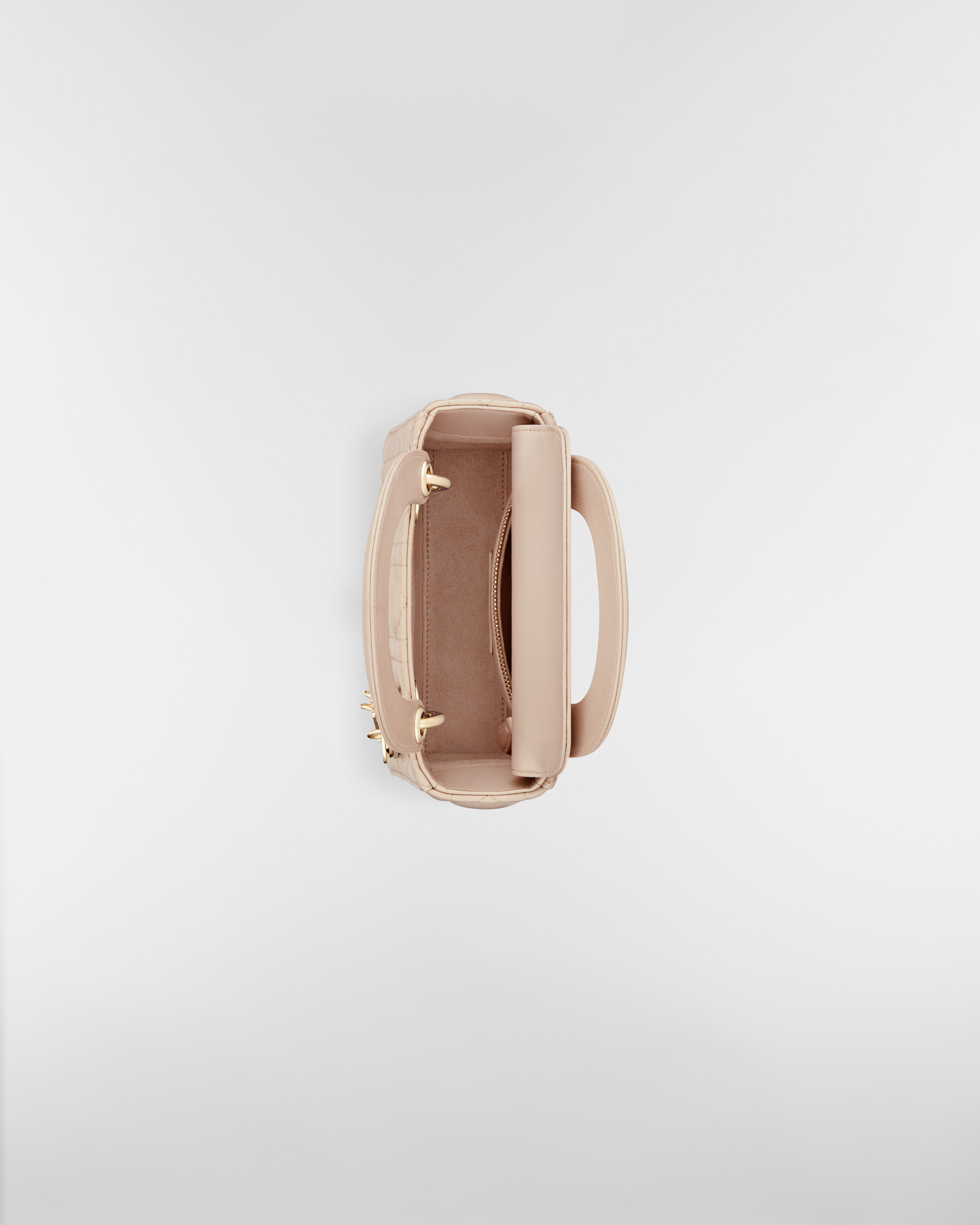 Sac Lady Dior Mini Cuir d'agneau Cannage rose perlé E06