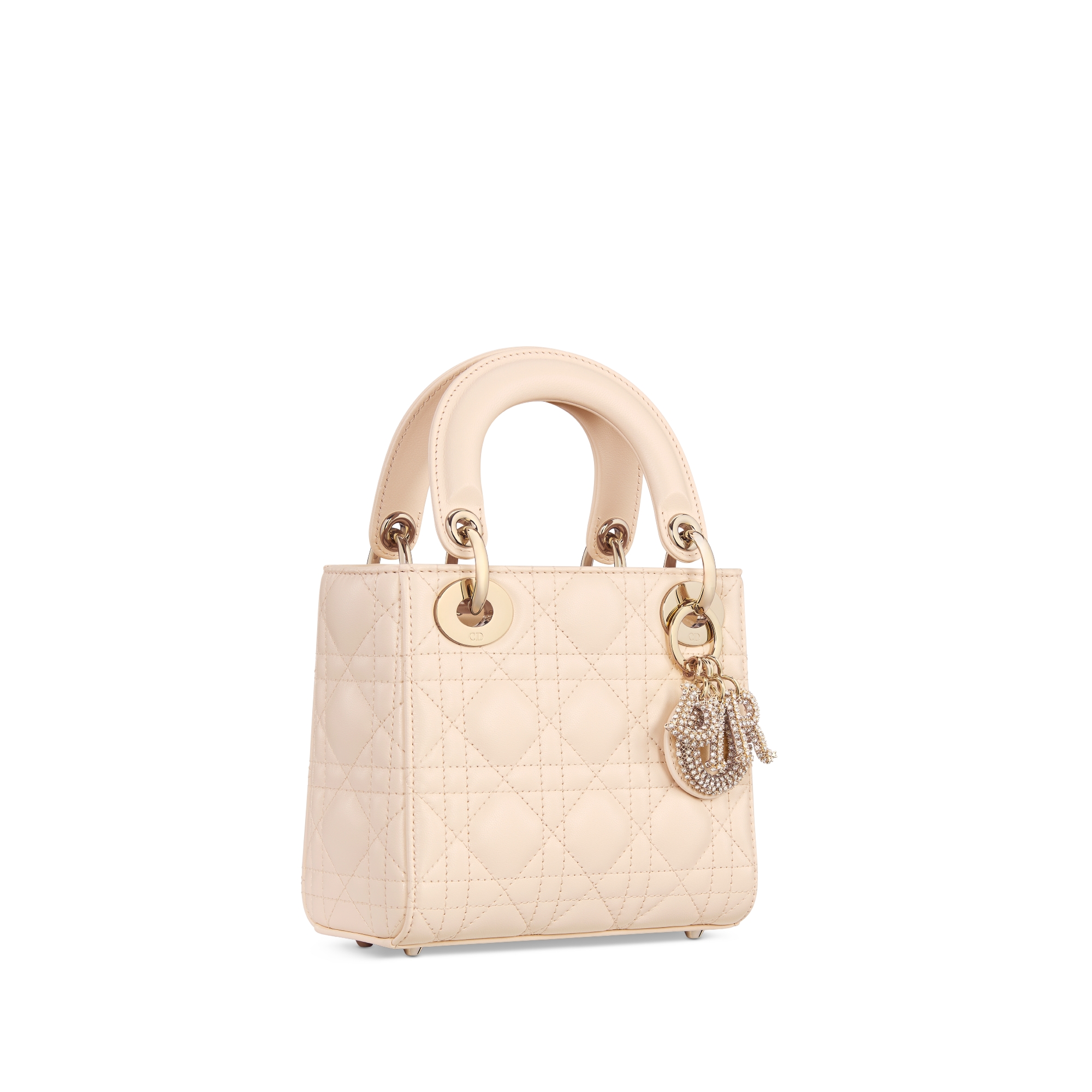 Mini Lady Dior Bag Sandstone Pink Cannage Lambskin E03