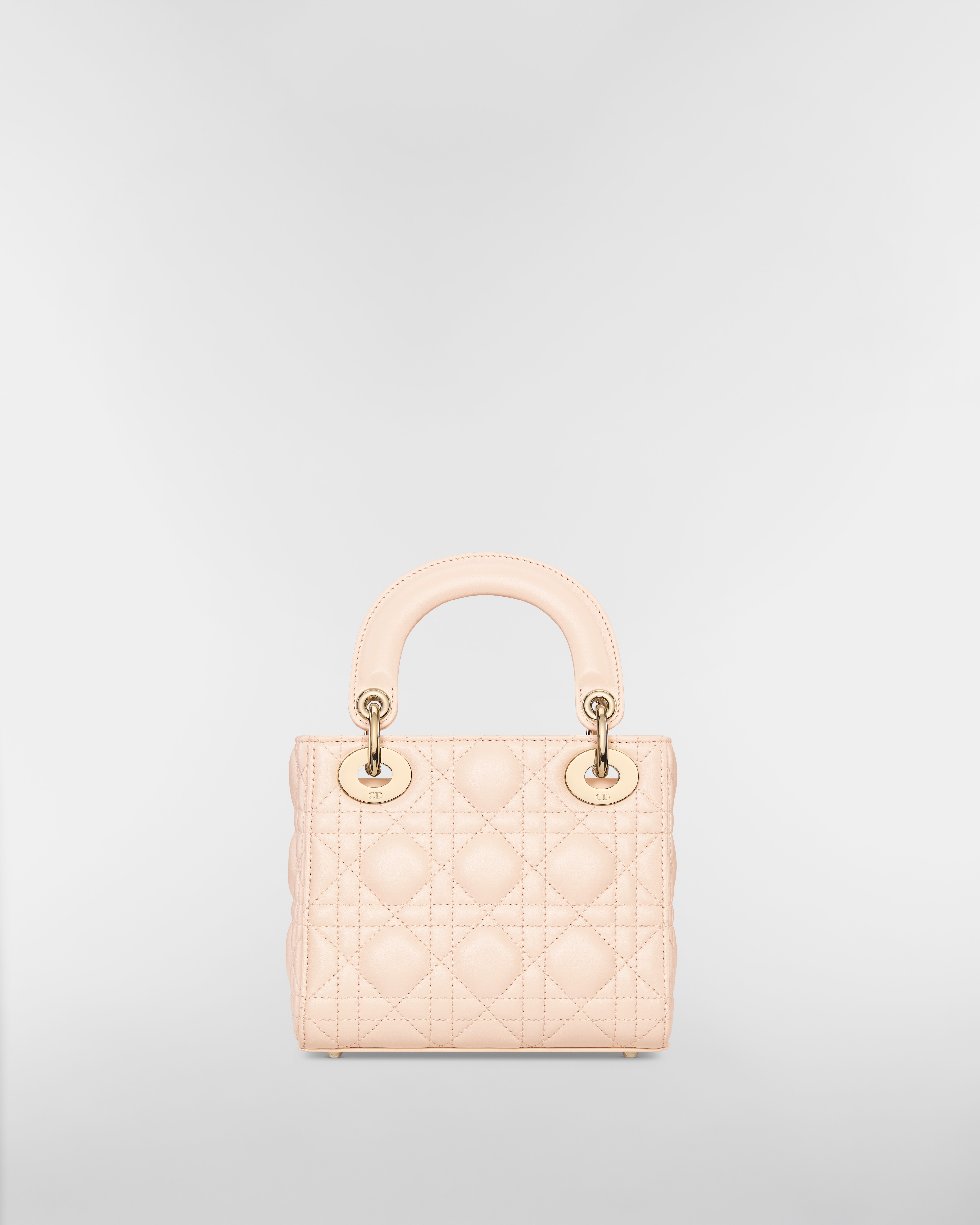 Sac Lady Dior Mini Cuir d'agneau Cannage grès rose E08