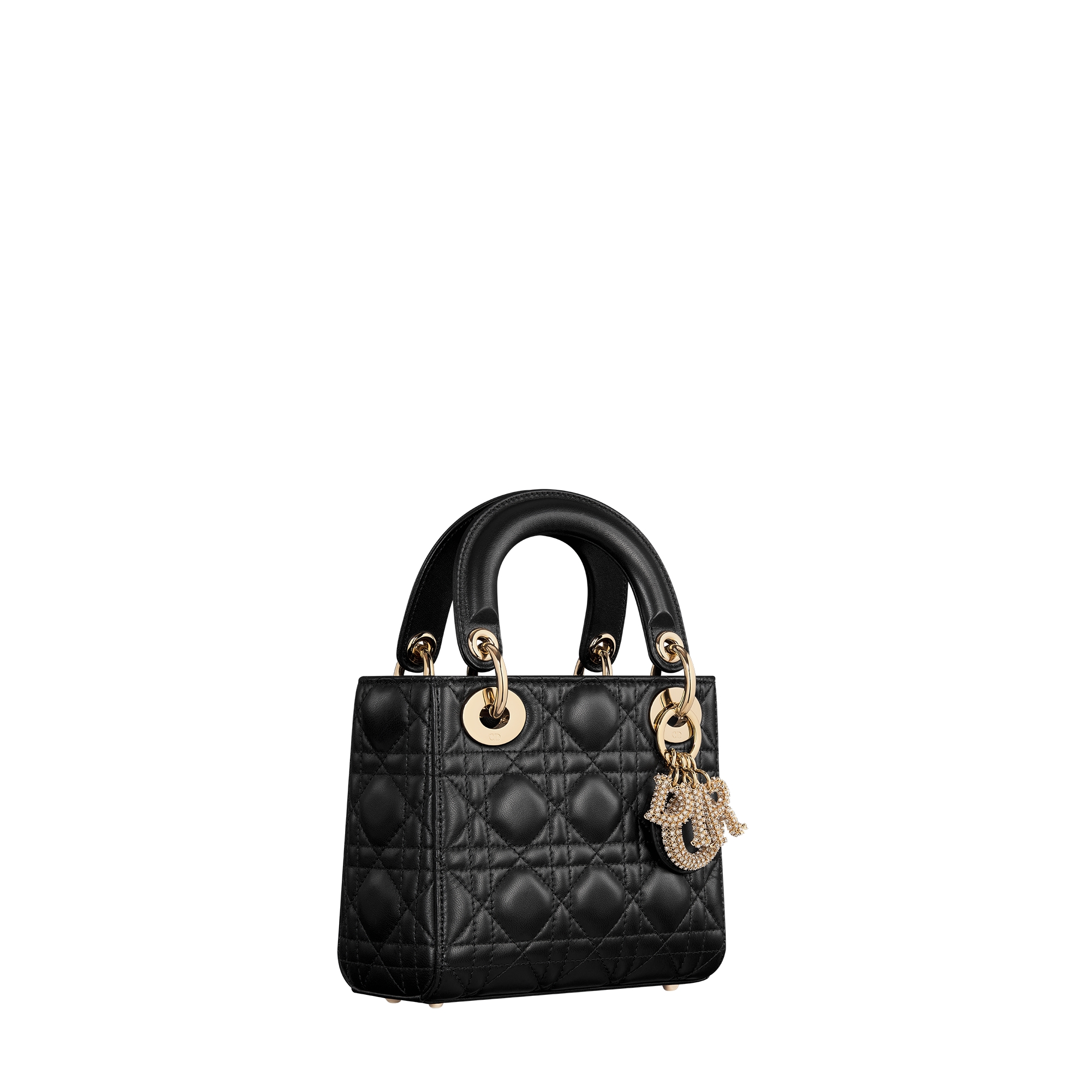 Mini Lady Dior Bag Black Cannage Lambskin E03