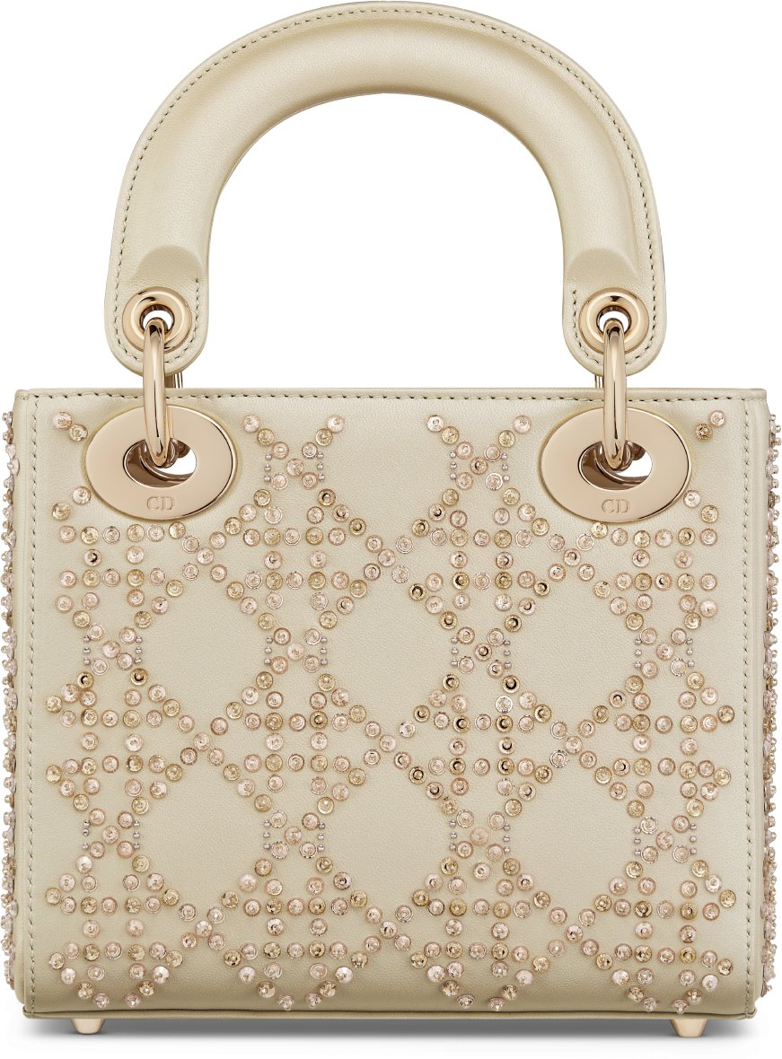 Mini lady dior lambskin store
