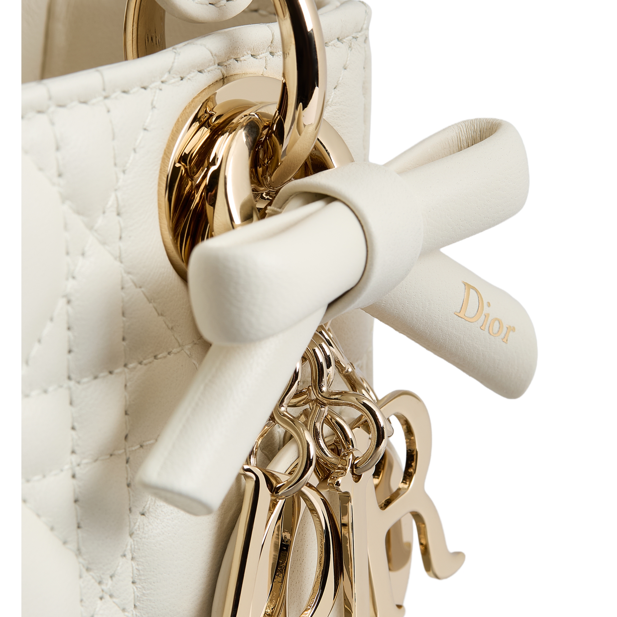 Mini Lady Dior Bag with Chain Latte Cannage Lambskin E09