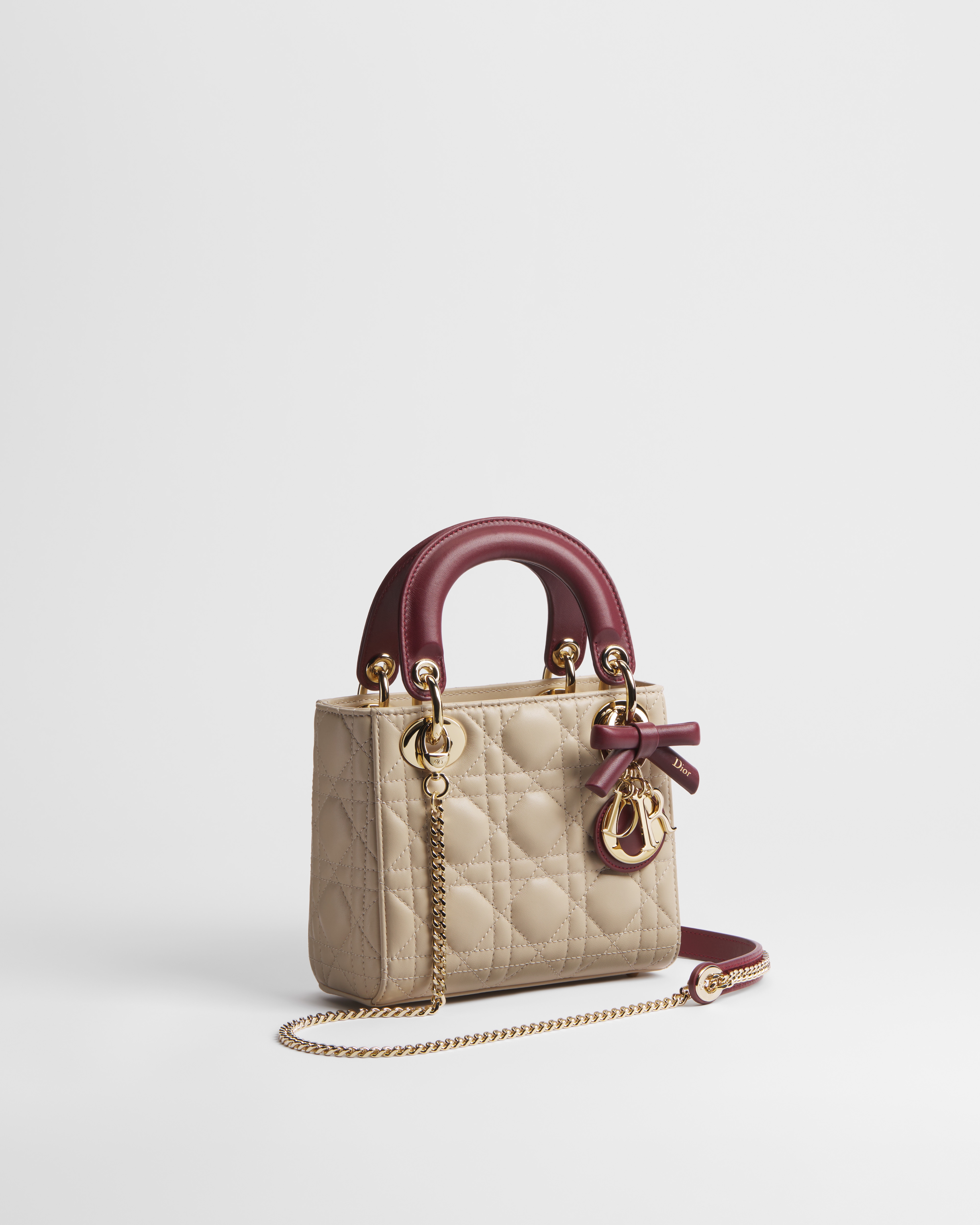 Dior Or Mini Lady Dior Tasche mit Kette