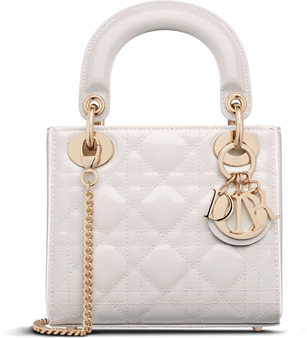 Mini Lady Dior Bag Powder Pink Patent Cannage Calfskin DIOR