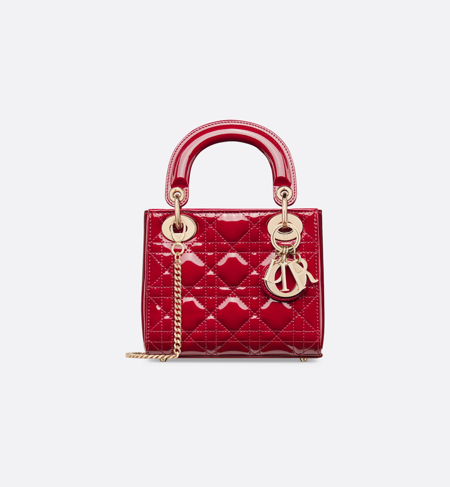 DIOR | Lady Dior バッグ ミニ カナージュ パテントカーフスキン DIOR | Lady Dior バッグ ミニ カナージュ パテントカーフスキン