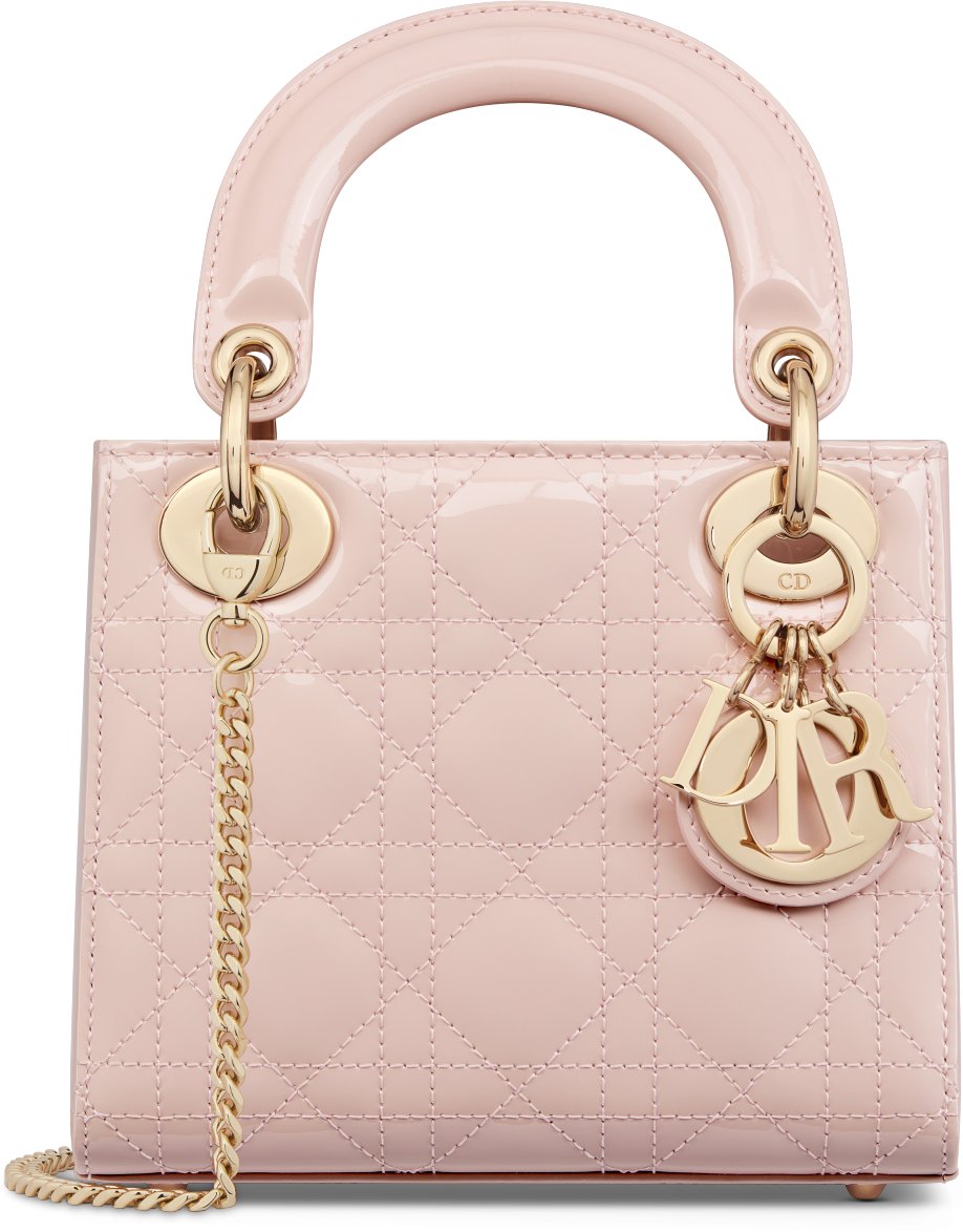 DIOR | Lady Dior バッグ ミニ カナージュ パテントカーフスキン