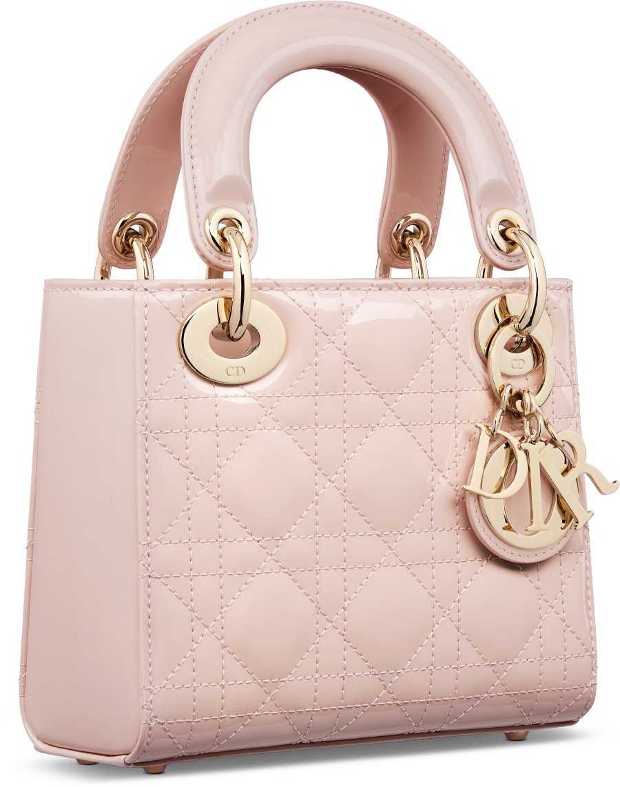 DIOR | Lady Dior バッグ ミニ カナージュ パテントカーフスキン