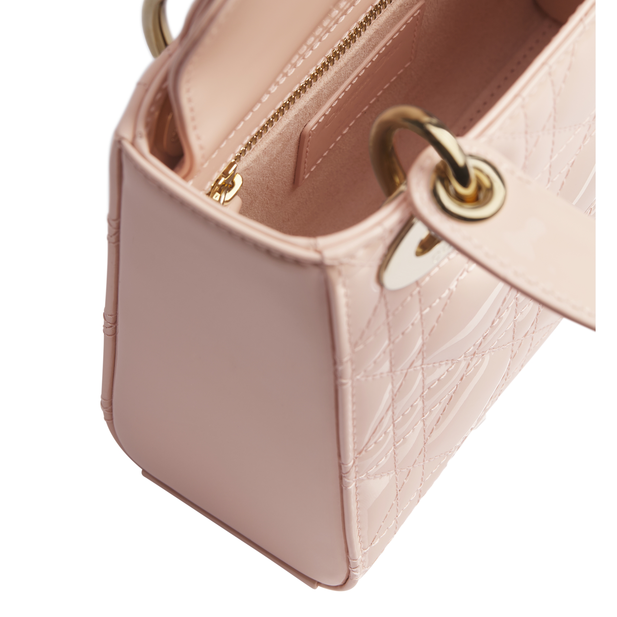 Mini Lady Dior Bag Powder Pink Patent Cannage Calfskin E10