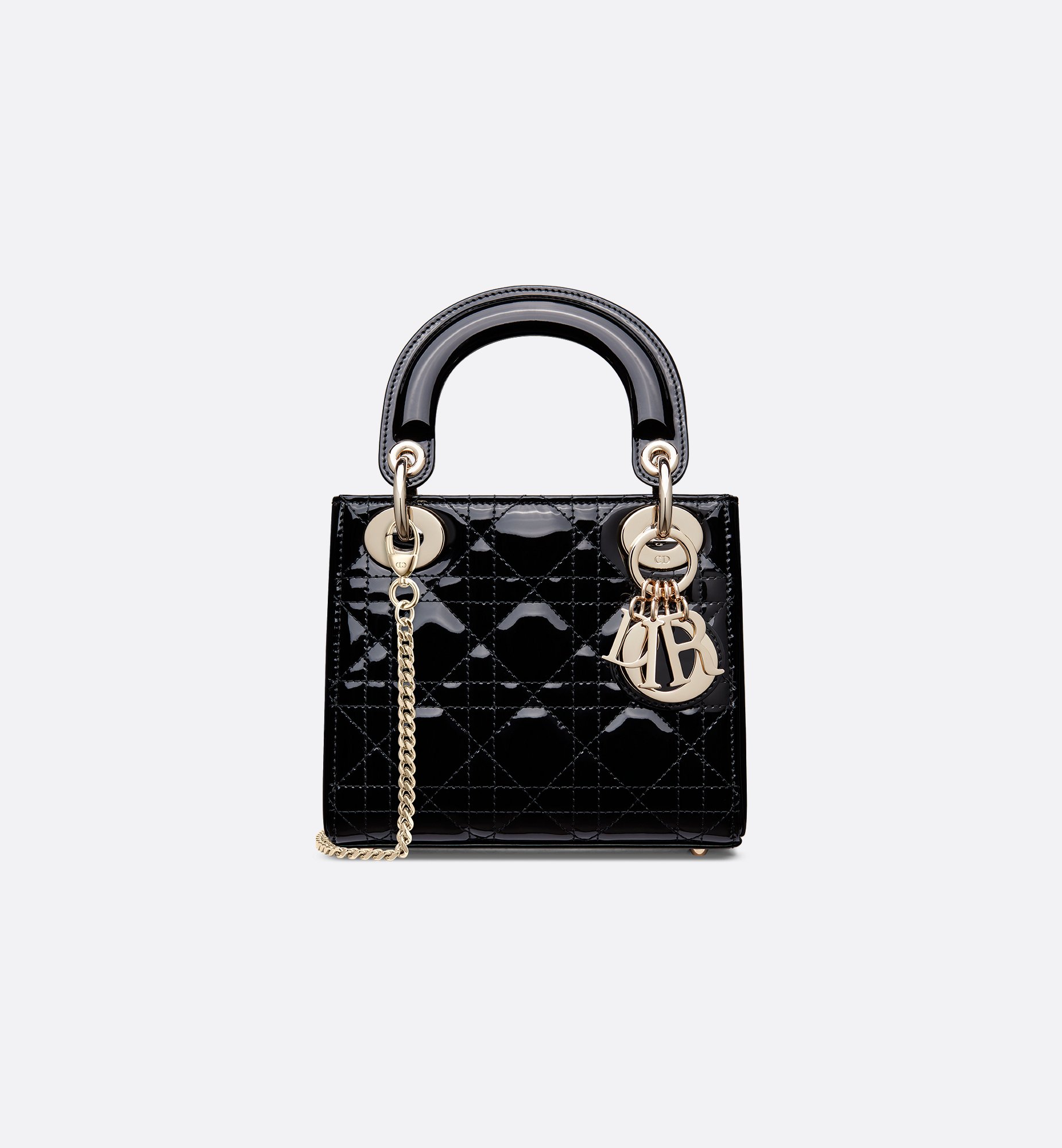 Mini Lady Dior Bag Cherry Red Patent Cannage Calfskin | DIOR Mini Lady Dior Bag Cherry Red Patent Cannage Calfskin | DIOR