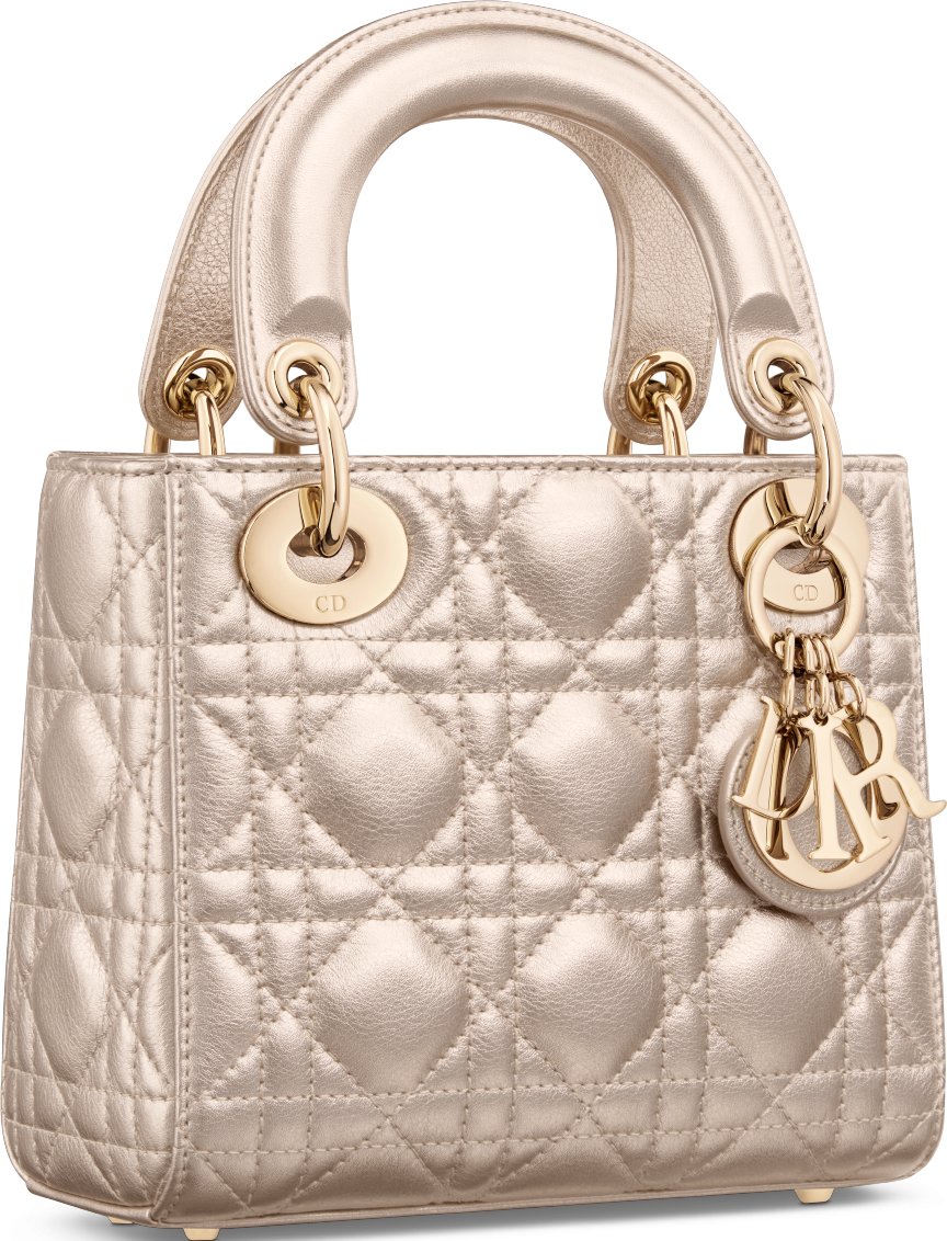 Mini Lady Dior Bag Three quarter closed view