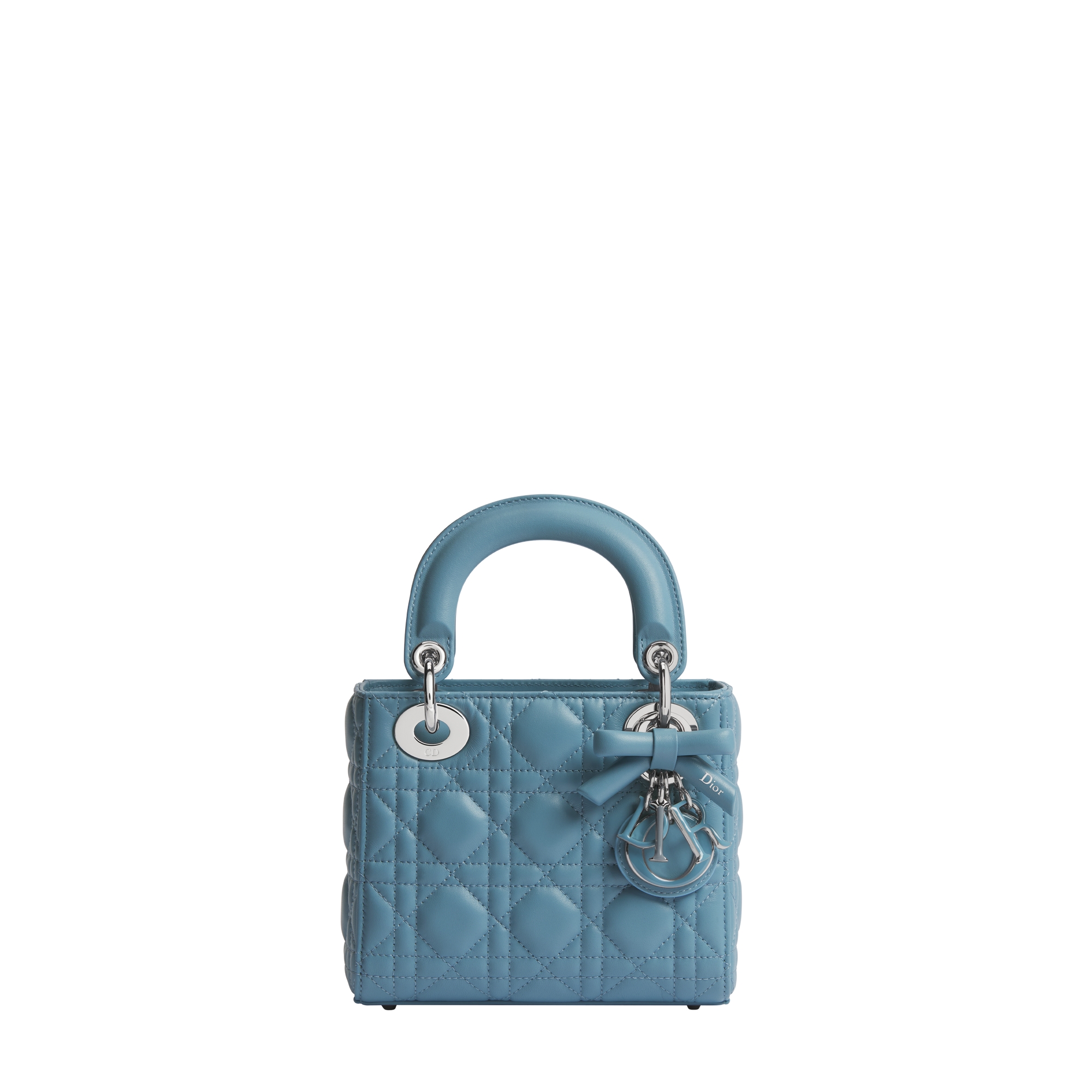 Mini Lady Dior Bag with Chain Myosotis Blue Cannage Lambskin | DIOR