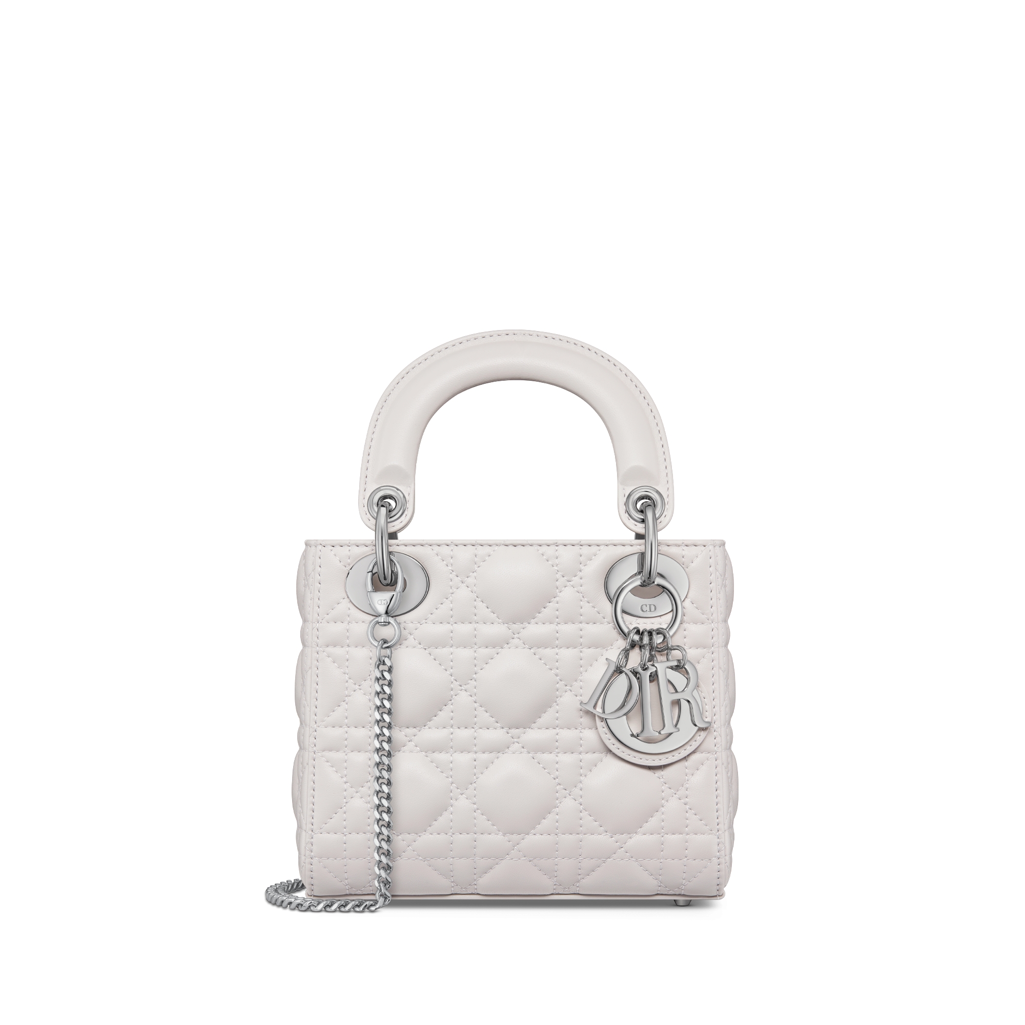 Mini Lady Dior Bag Soft Gray Cannage Lambskin E01